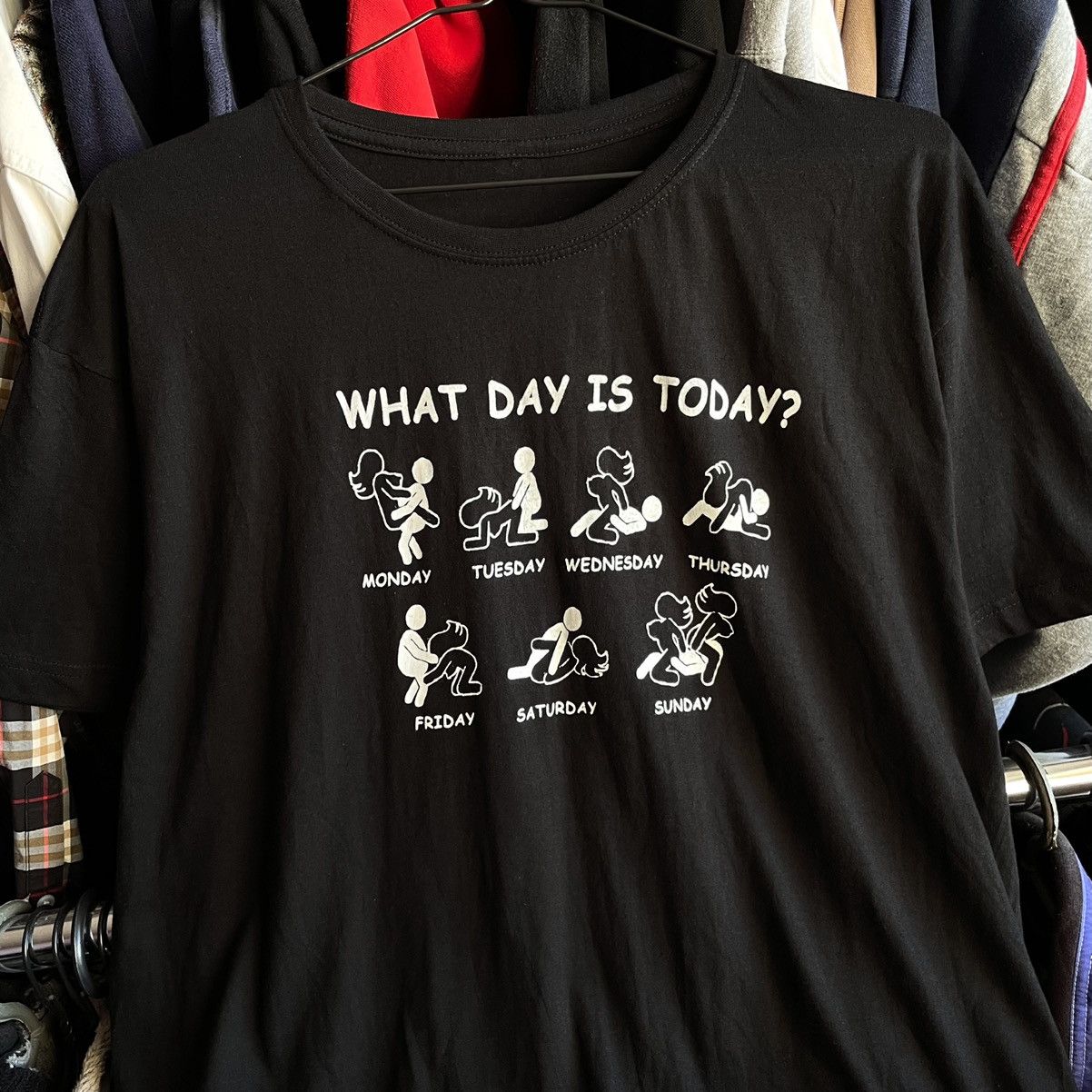 Vintage Y2K Sex Positions Funny Humor Porn Star Tee T-Shirt