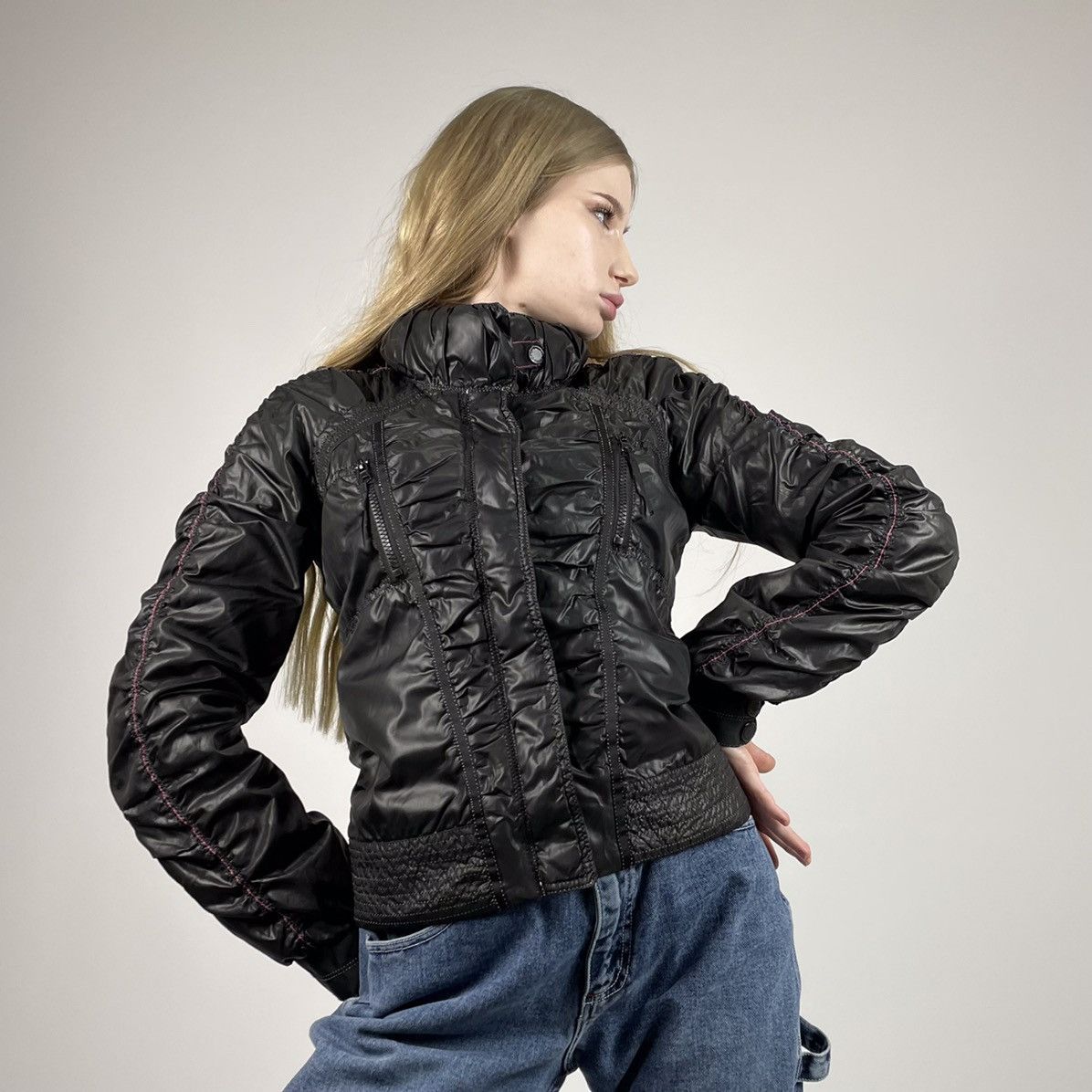 Vintage Vintage Y2K Japanese Jacket Streetwear Avant Garde Style Size S / US 4 / IT 40 - 1 Thumbnail