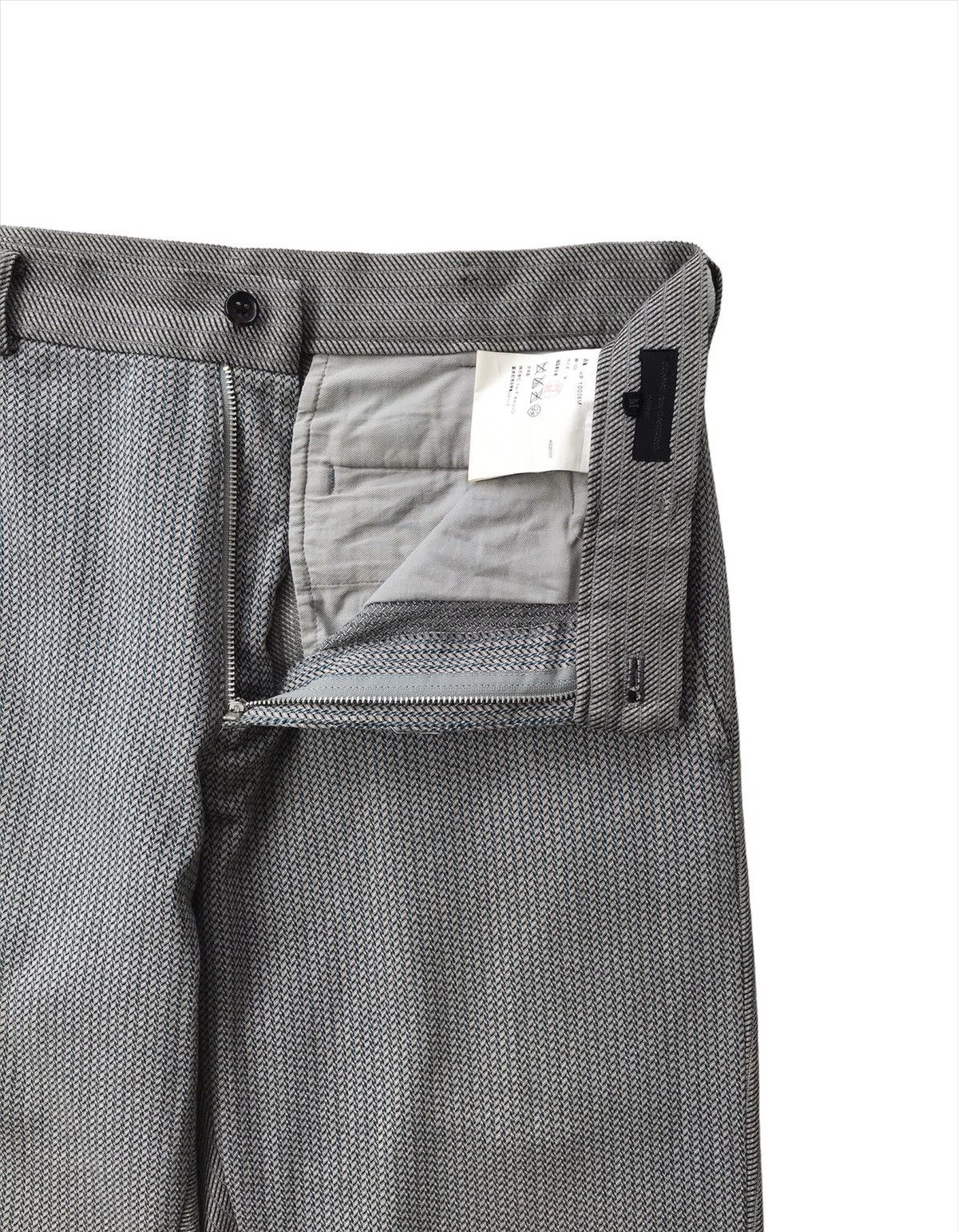 Comme des Garcons Homme Plus × Rei Kawakubo 🔥Archival SS00 CDGH Dual Tones Tilted Gingham Stripes Pants Size US 30 / EU 46 - 1 Thumbnail