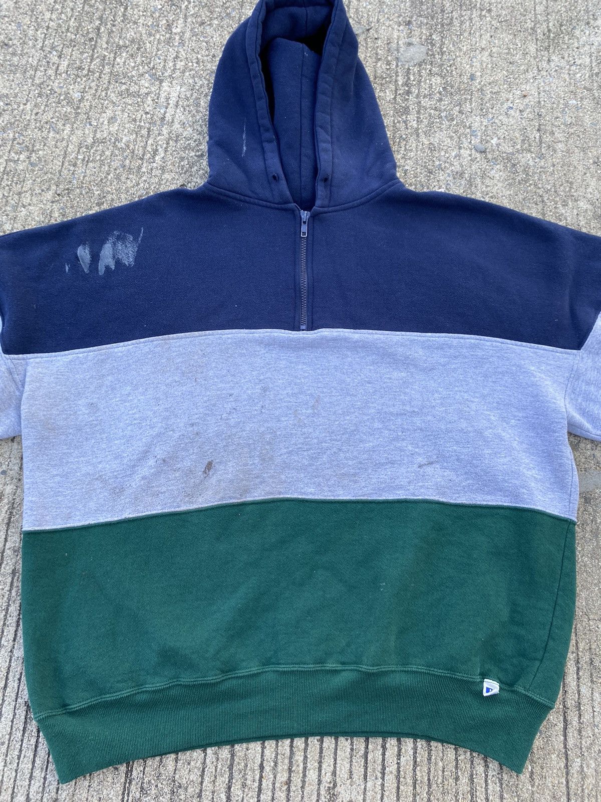 Russell Athletic VTG Boxy Russell Athletic Hoodie 90’s 3 Tone Size US XXL / EU 58 / 5 - 13 Thumbnail