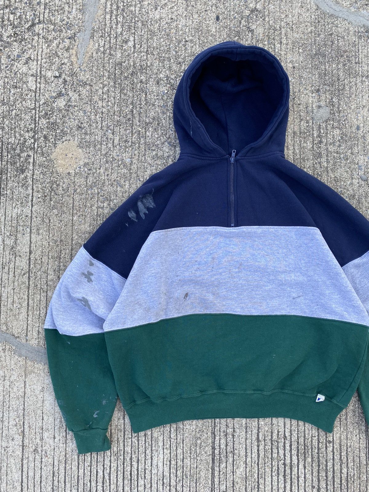 Russell Athletic VTG Boxy Russell Athletic Hoodie 90’s 3 Tone Size US XXL / EU 58 / 5 - 3 Thumbnail