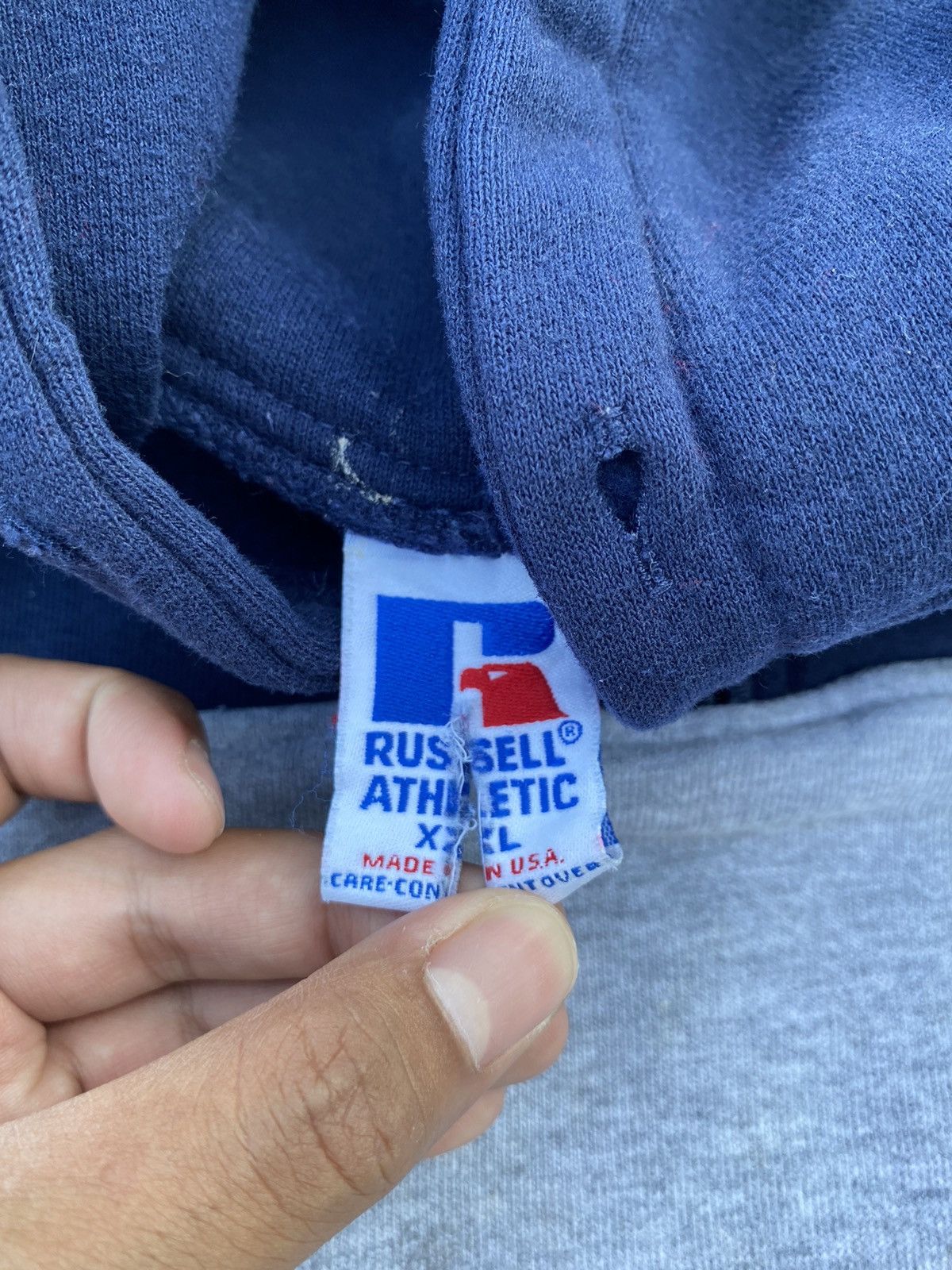 Russell Athletic VTG Boxy Russell Athletic Hoodie 90’s 3 Tone Size US XXL / EU 58 / 5 - 7 Thumbnail