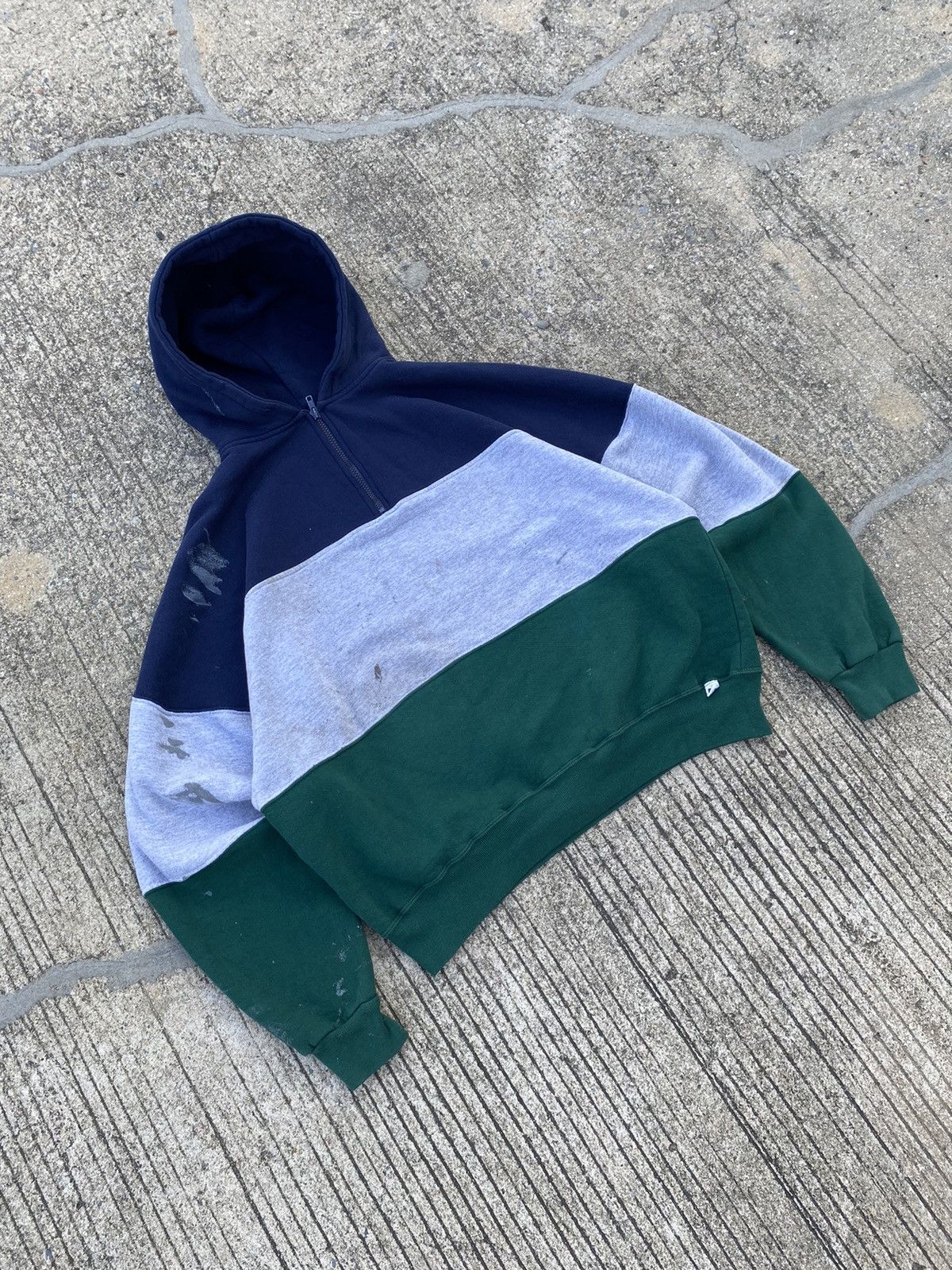 Russell Athletic VTG Boxy Russell Athletic Hoodie 90’s 3 Tone Size US XXL / EU 58 / 5 - 2 Thumbnail