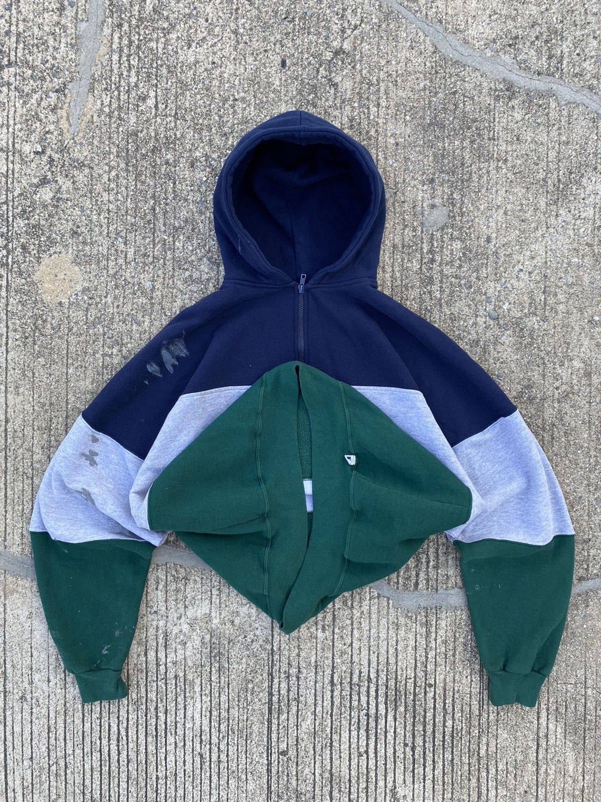 Russell Athletic VTG Boxy Russell Athletic Hoodie 90’s 3 Tone Size US XXL / EU 58 / 5 - 4 Thumbnail