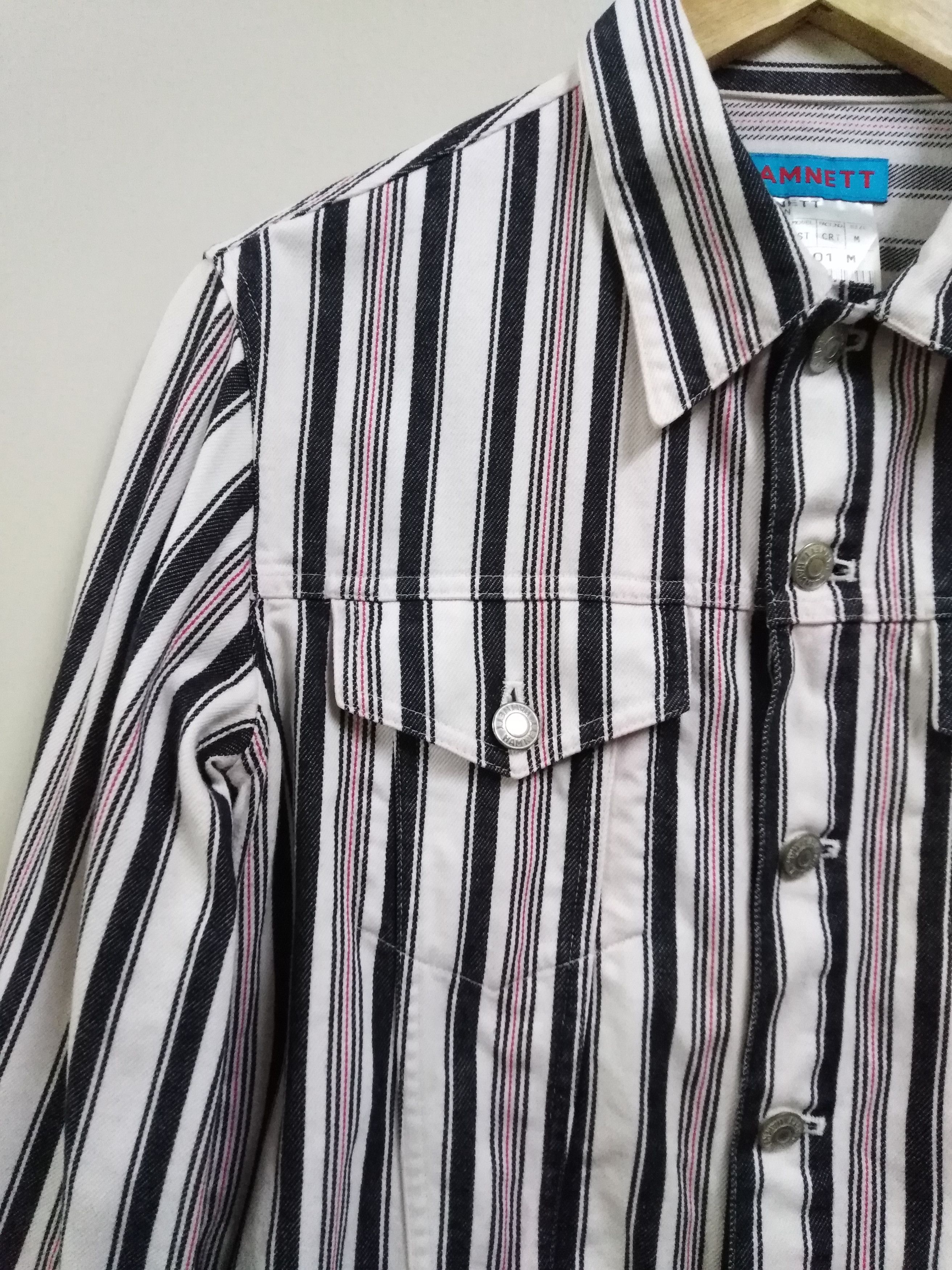 Katharine Hamnett London Katharine Hamnett London Striped Trucker Jacket Size US M / EU 48-50 / 2 - 4 Thumbnail