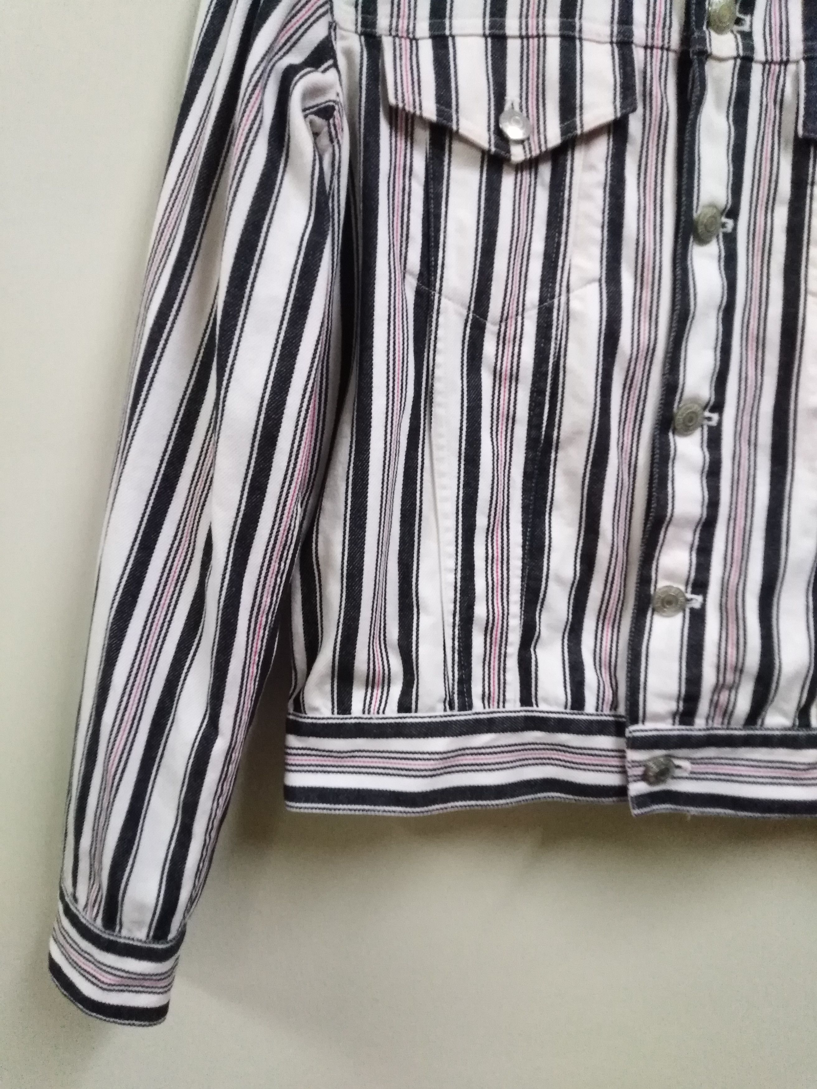 Katharine Hamnett London Katharine Hamnett London Striped Trucker Jacket Size US M / EU 48-50 / 2 - 6 Thumbnail