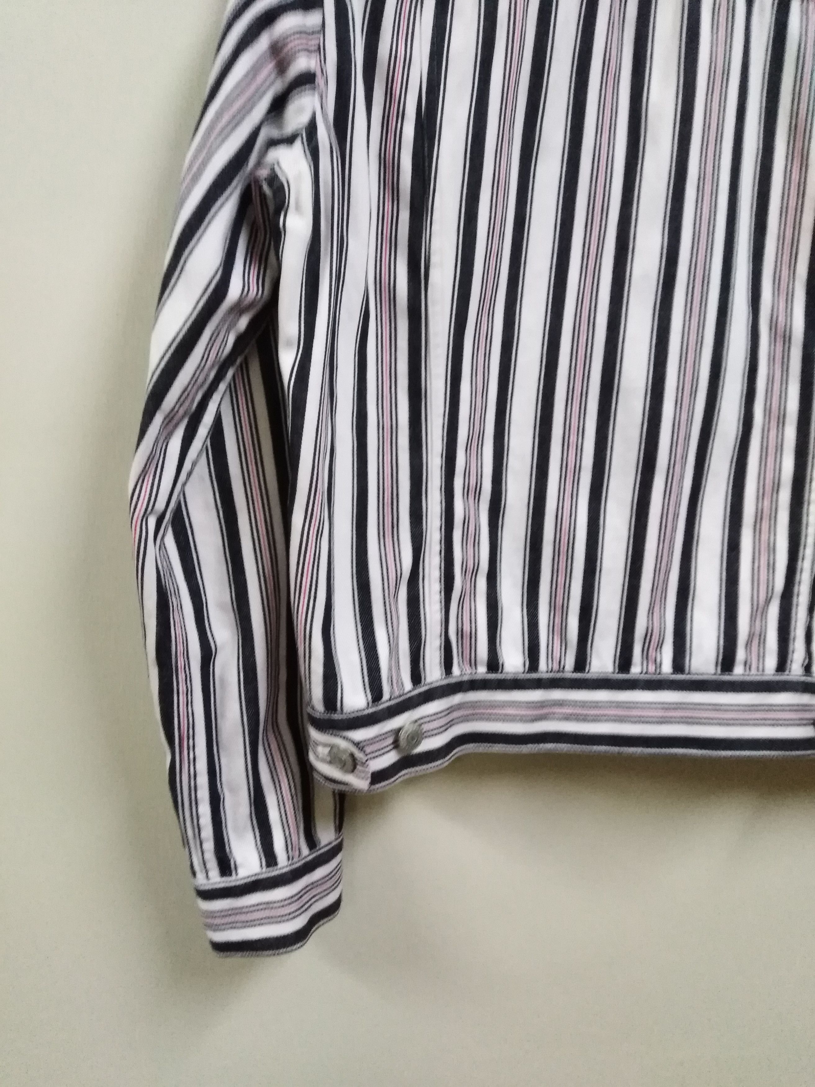 Katharine Hamnett London Katharine Hamnett London Striped Trucker Jacket Size US M / EU 48-50 / 2 - 11 Thumbnail