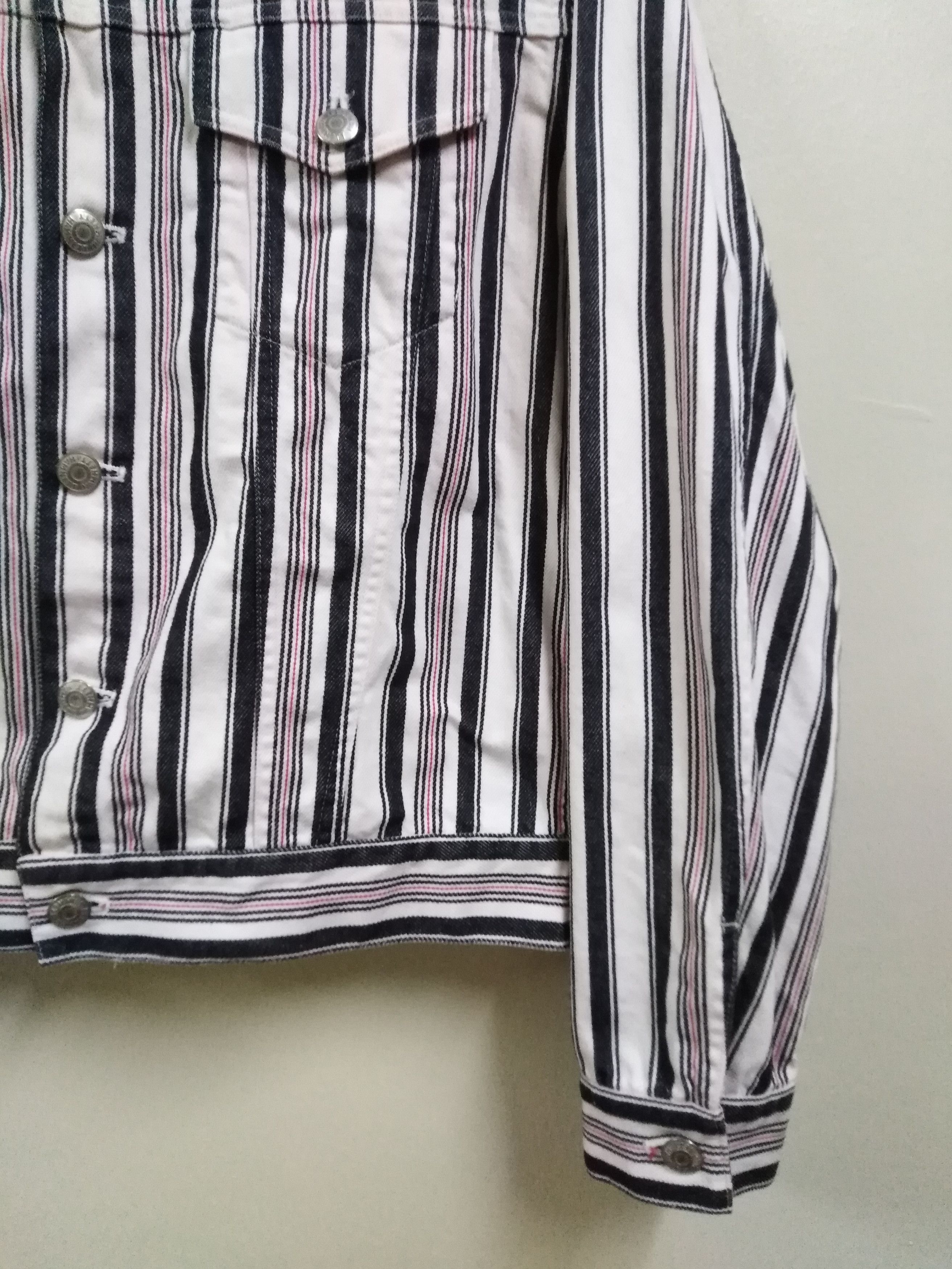 Katharine Hamnett London Katharine Hamnett London Striped Trucker Jacket Size US M / EU 48-50 / 2 - 5 Thumbnail