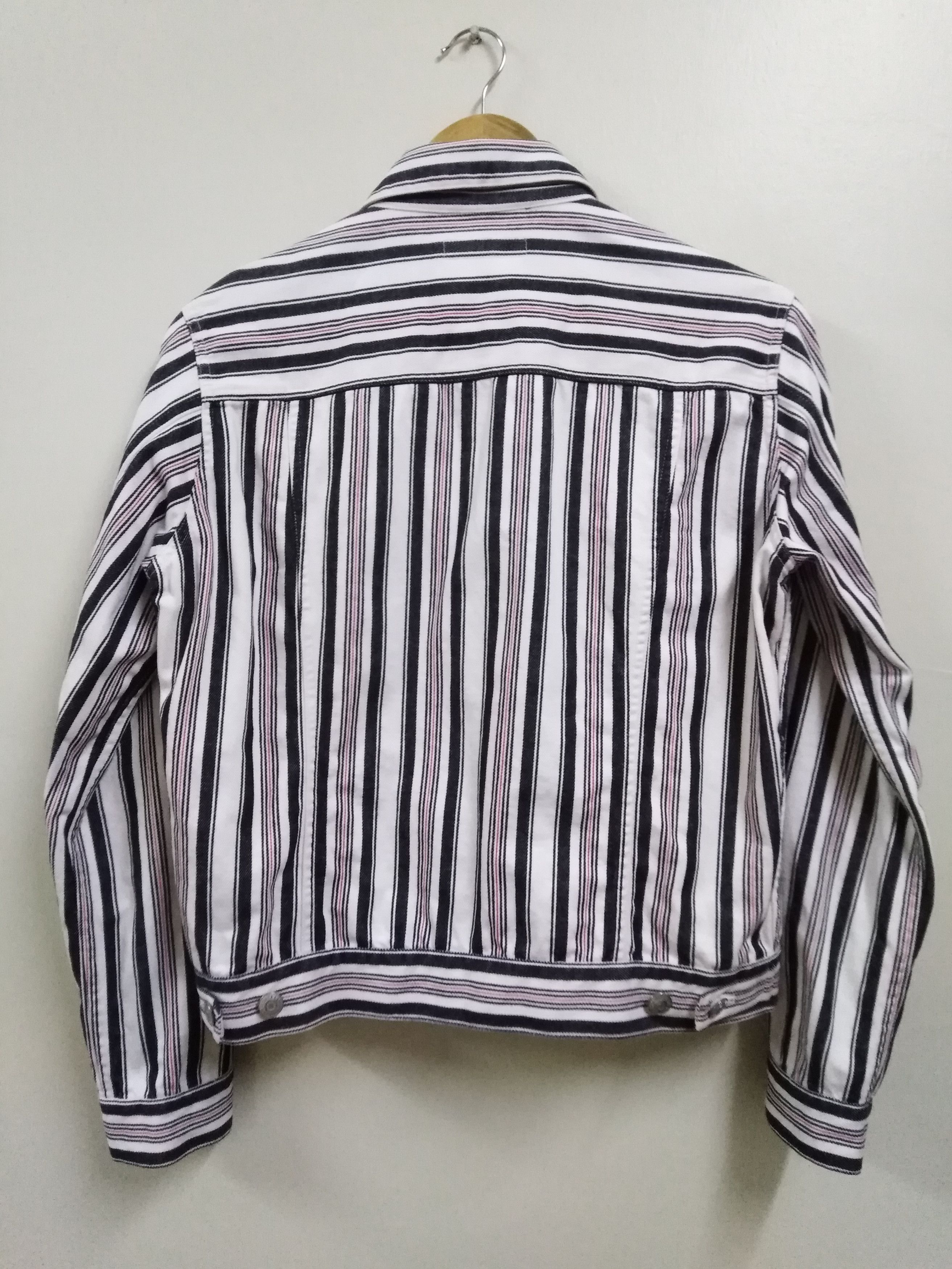 Katharine Hamnett London Katharine Hamnett London Striped Trucker Jacket Size US M / EU 48-50 / 2 - 2 Thumbnail