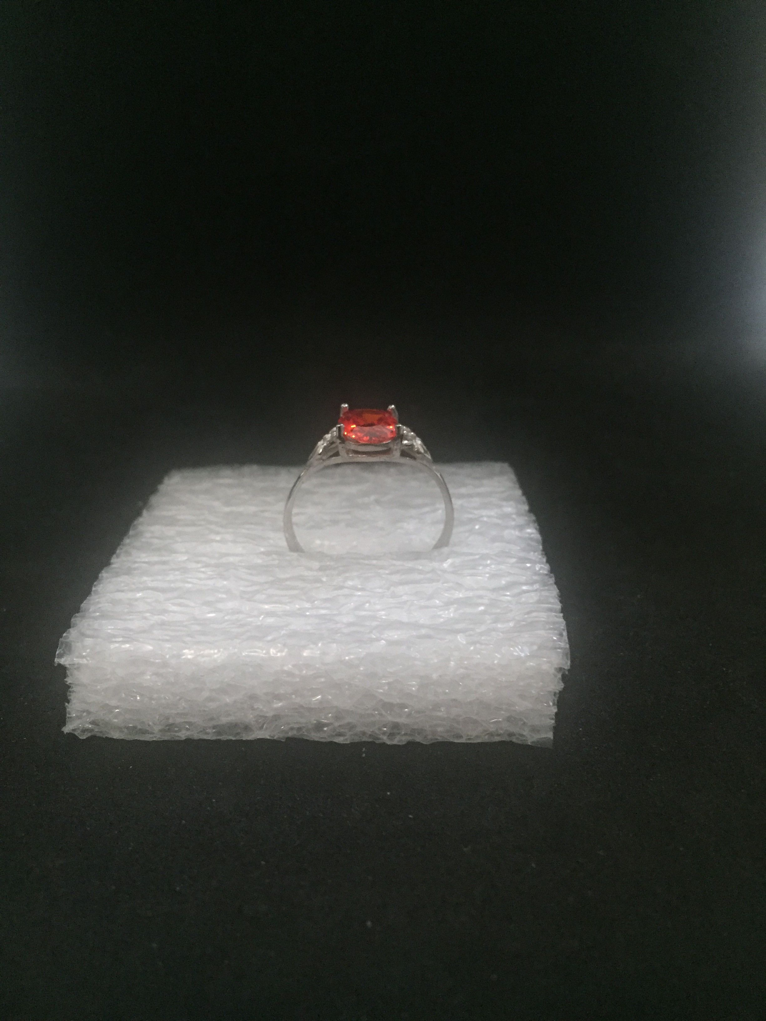 Jewelry Red CZ Ring - Size 8.75 Size ONE SIZE - 2 Thumbnail