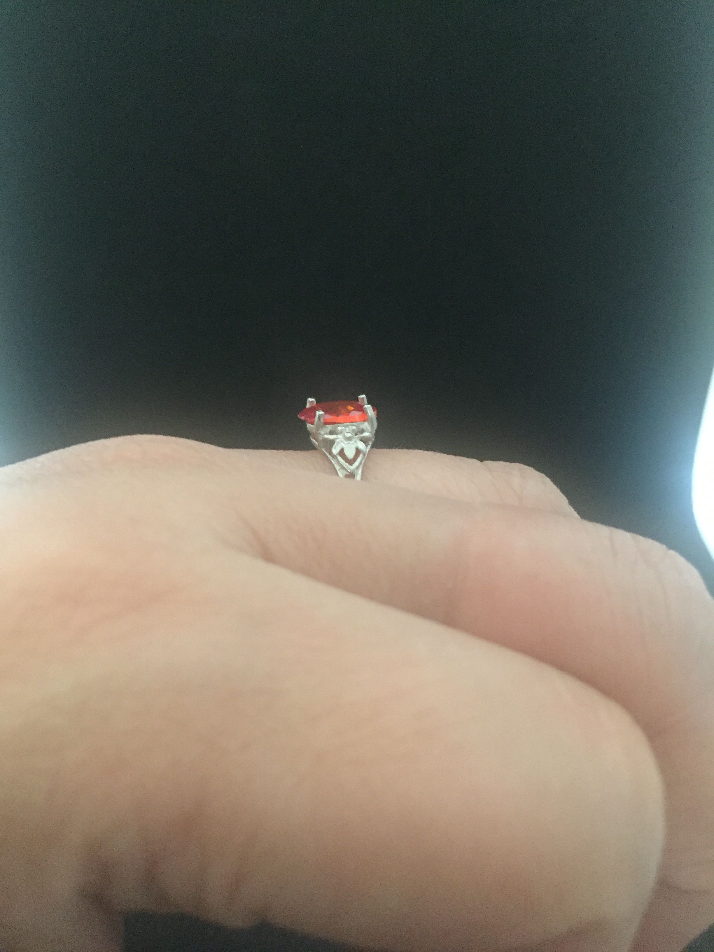 Jewelry Red CZ Ring - Size 8.75 Size ONE SIZE - 5 Thumbnail