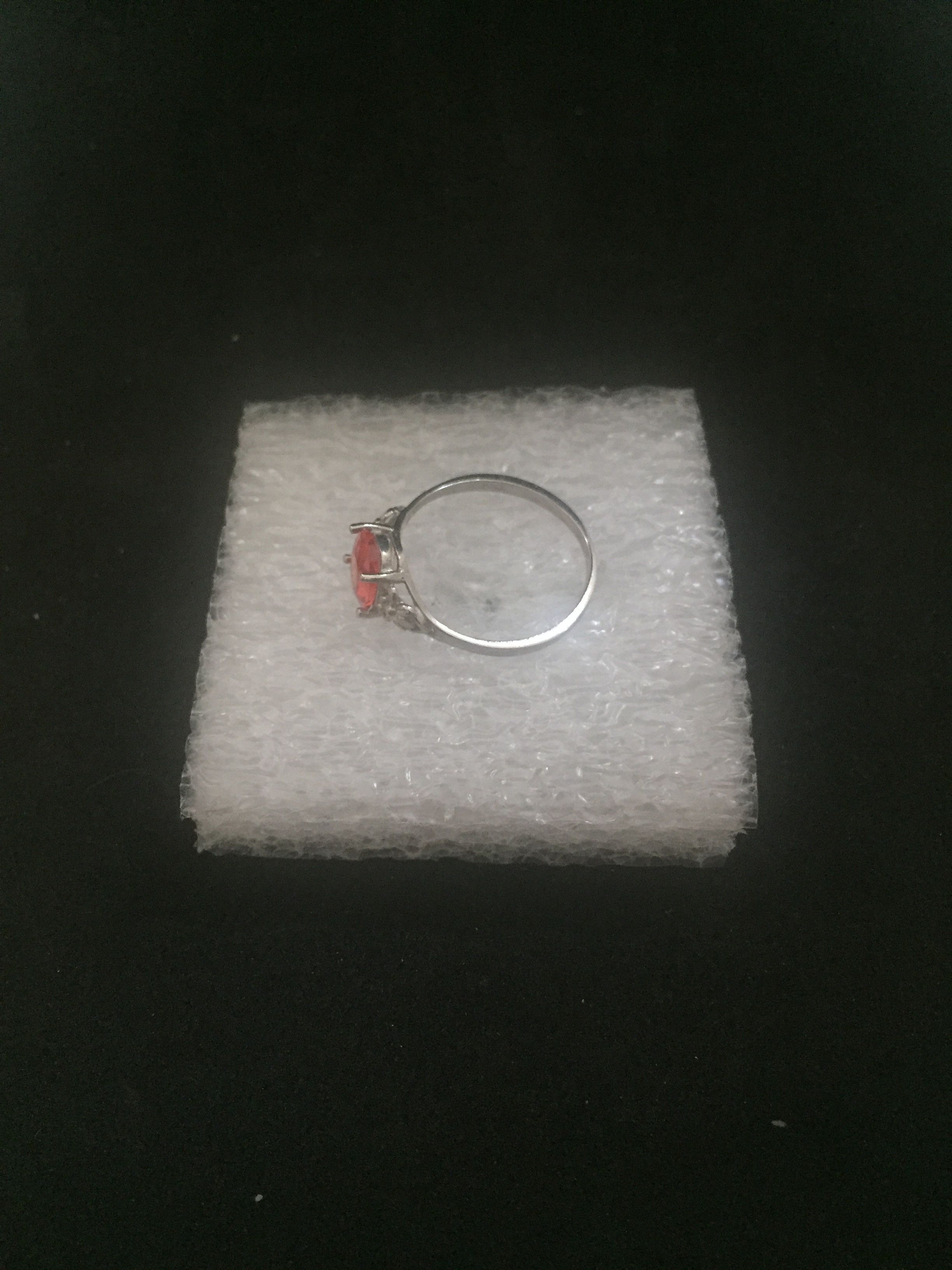 Jewelry Red CZ Ring - Size 8.75 Size ONE SIZE - 3 Thumbnail