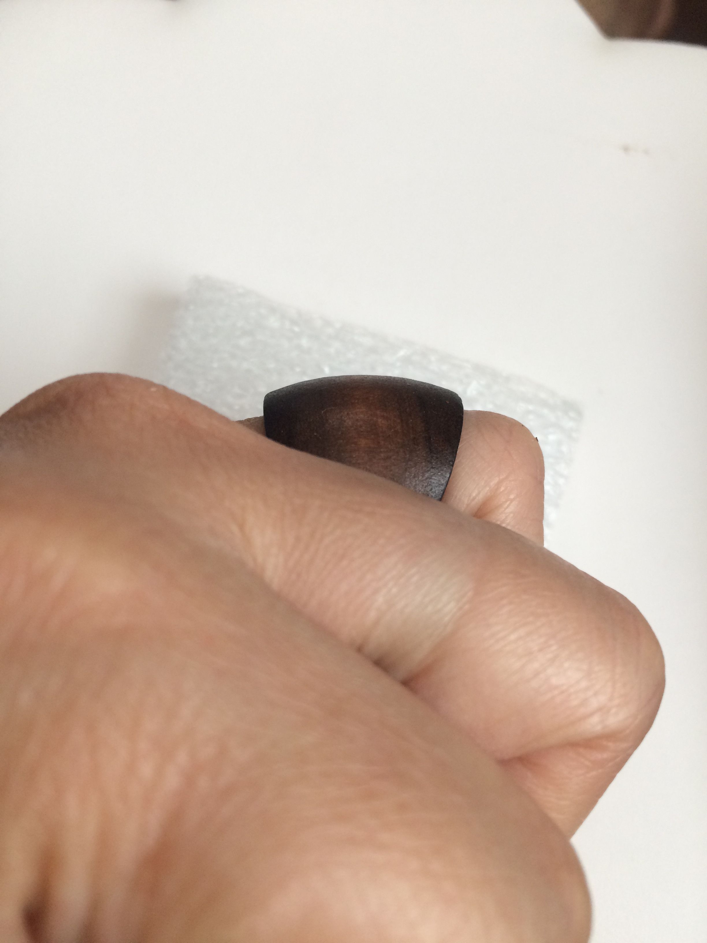 Handmade Brown Wooden Ring - Size 7 Size ONE SIZE - 4 Thumbnail