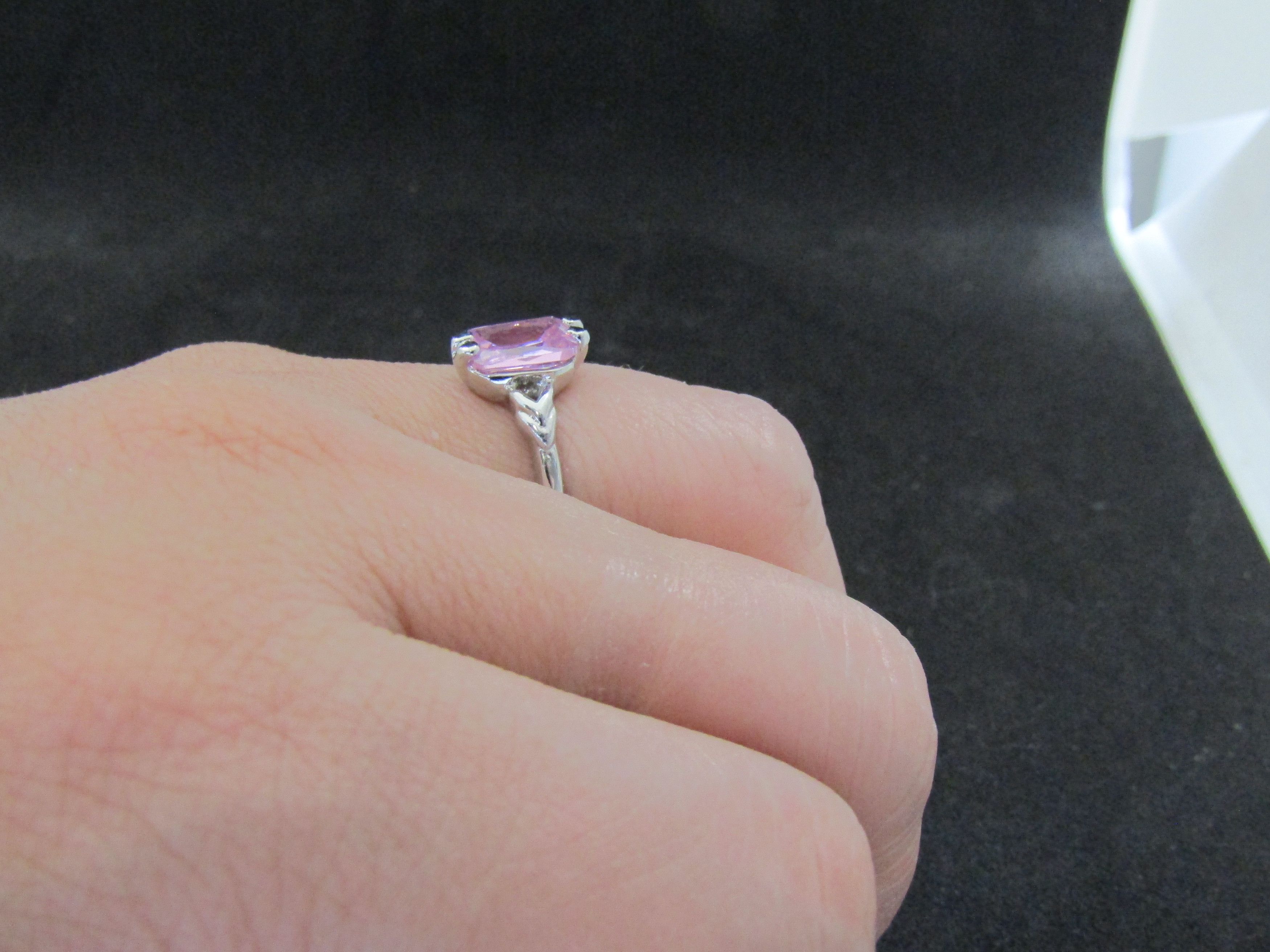 Jewelry Pink CZ Ring - Size 5 Size ONE SIZE - 4 Thumbnail