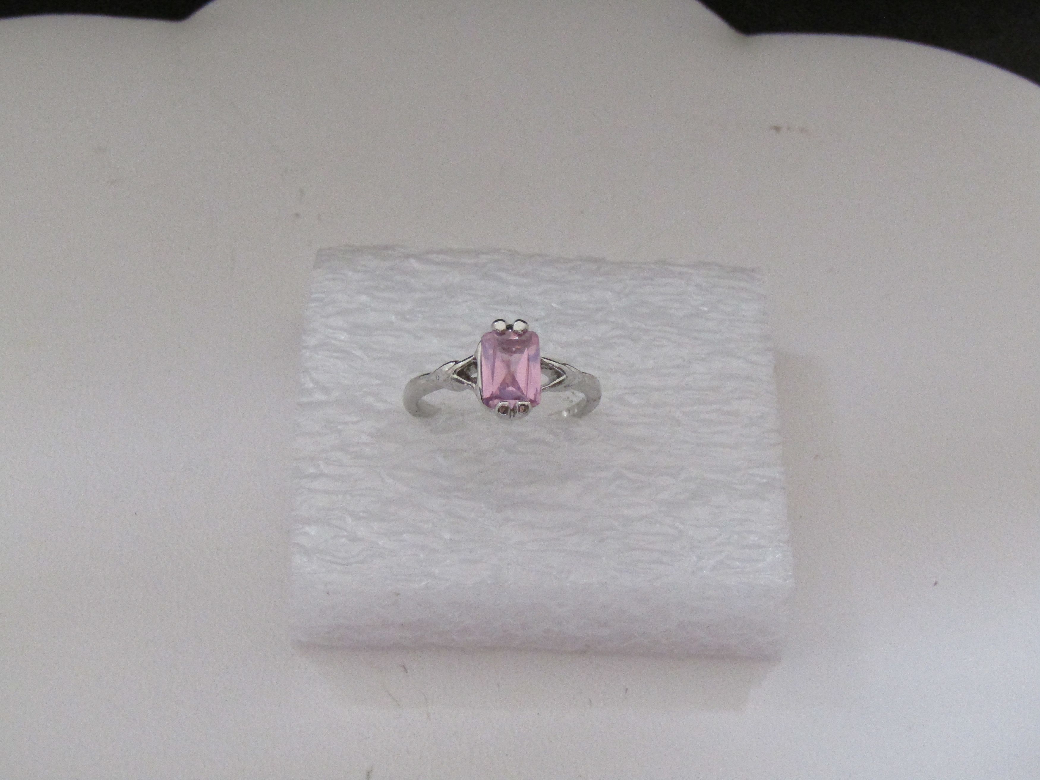 Jewelry Pink CZ Ring - Size 5 Size ONE SIZE - 1 Thumbnail