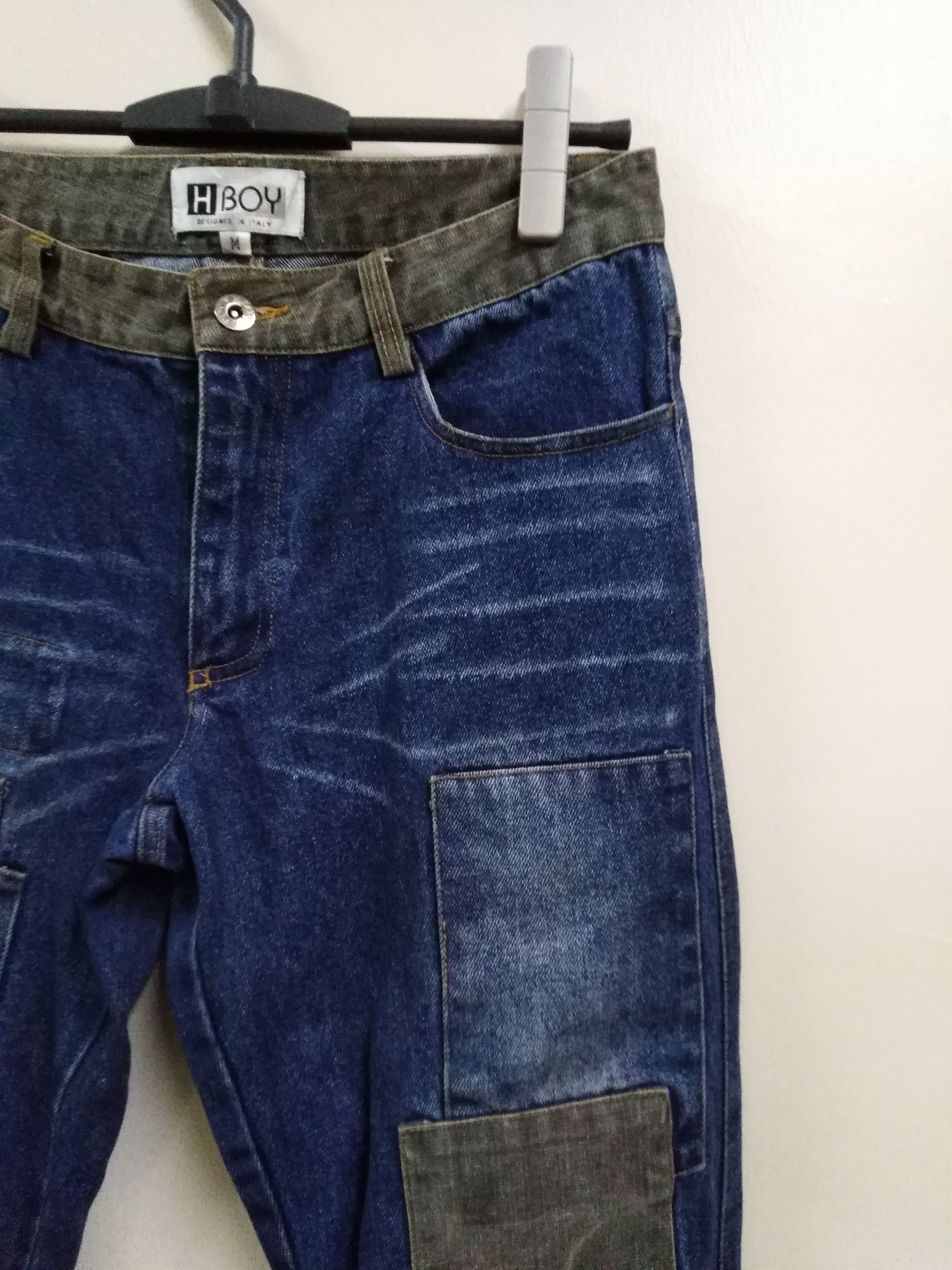 Nicole Club Cargo Jeans Japanese Brand H BOY Patchwork Jeans Size US 32 / EU 48 - 5 Thumbnail
