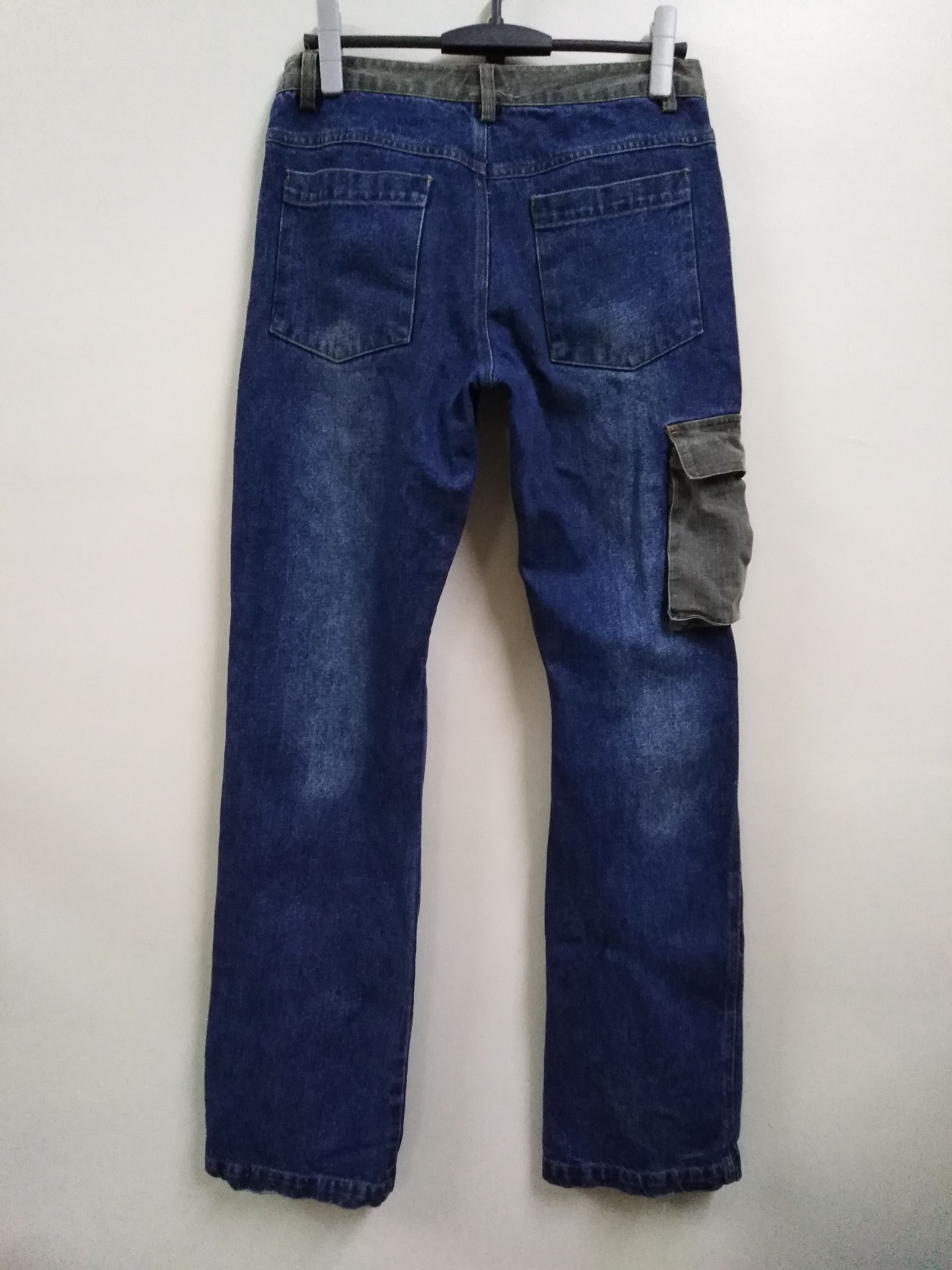 Nicole Club Cargo Jeans Japanese Brand H BOY Patchwork Jeans Size US 32 / EU 48 - 2 Thumbnail
