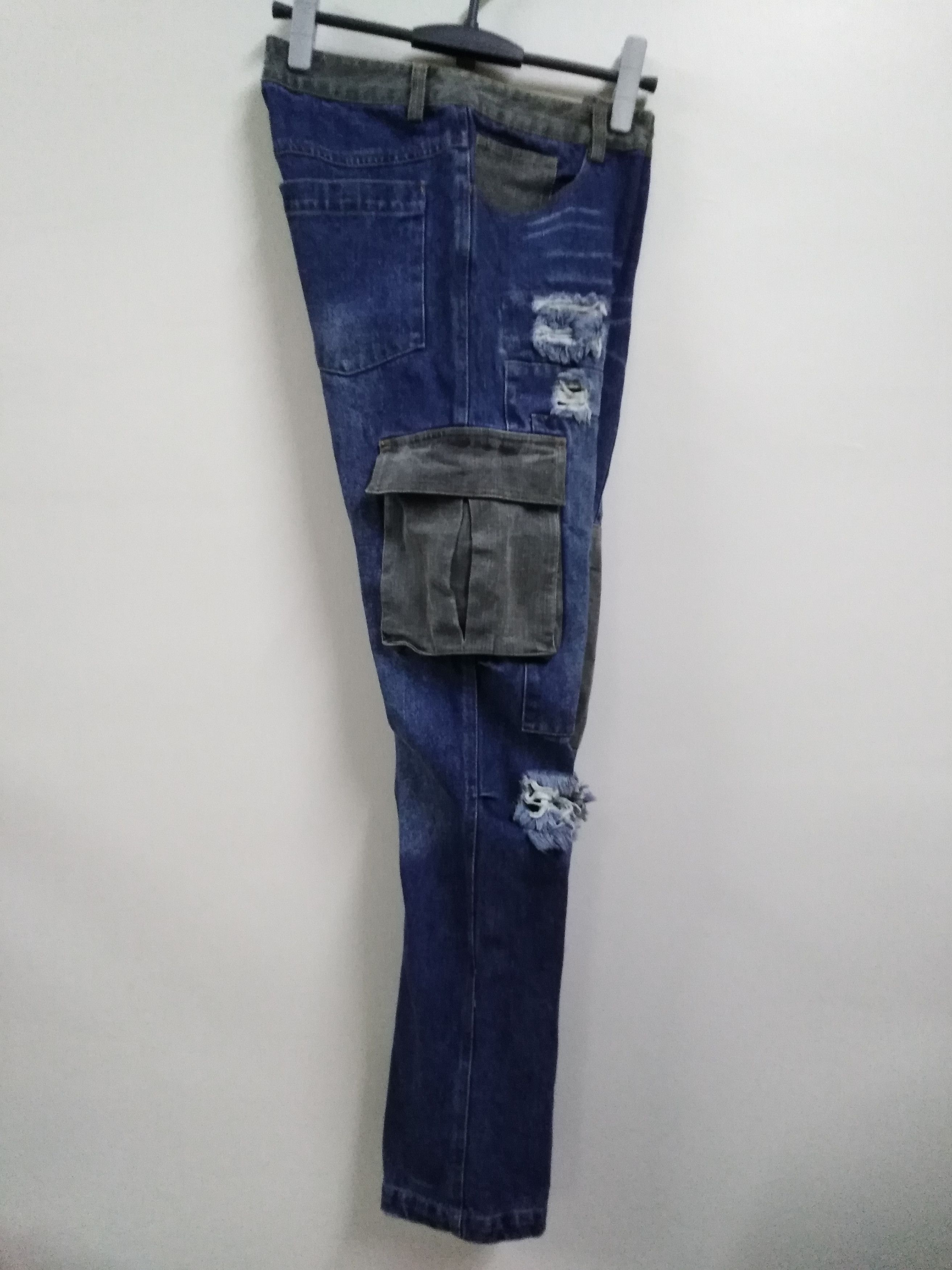 Nicole Club Cargo Jeans Japanese Brand H BOY Patchwork Jeans Size US 32 / EU 48 - 3 Thumbnail