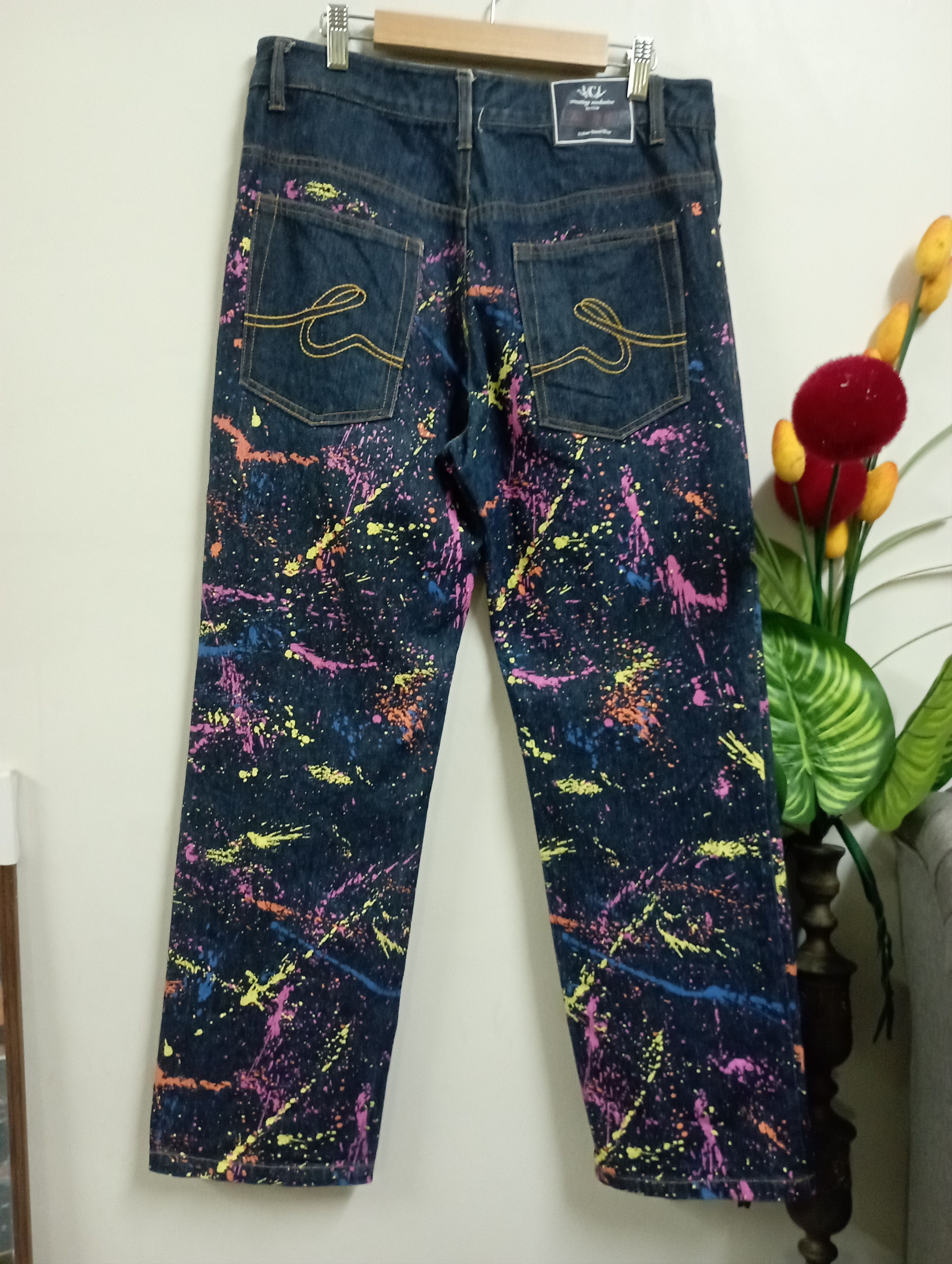 Nicole Club Japanese Brand VCV Like Sterling Ruby Painted Denim Style Size US 32 / EU 48 - 2 Thumbnail
