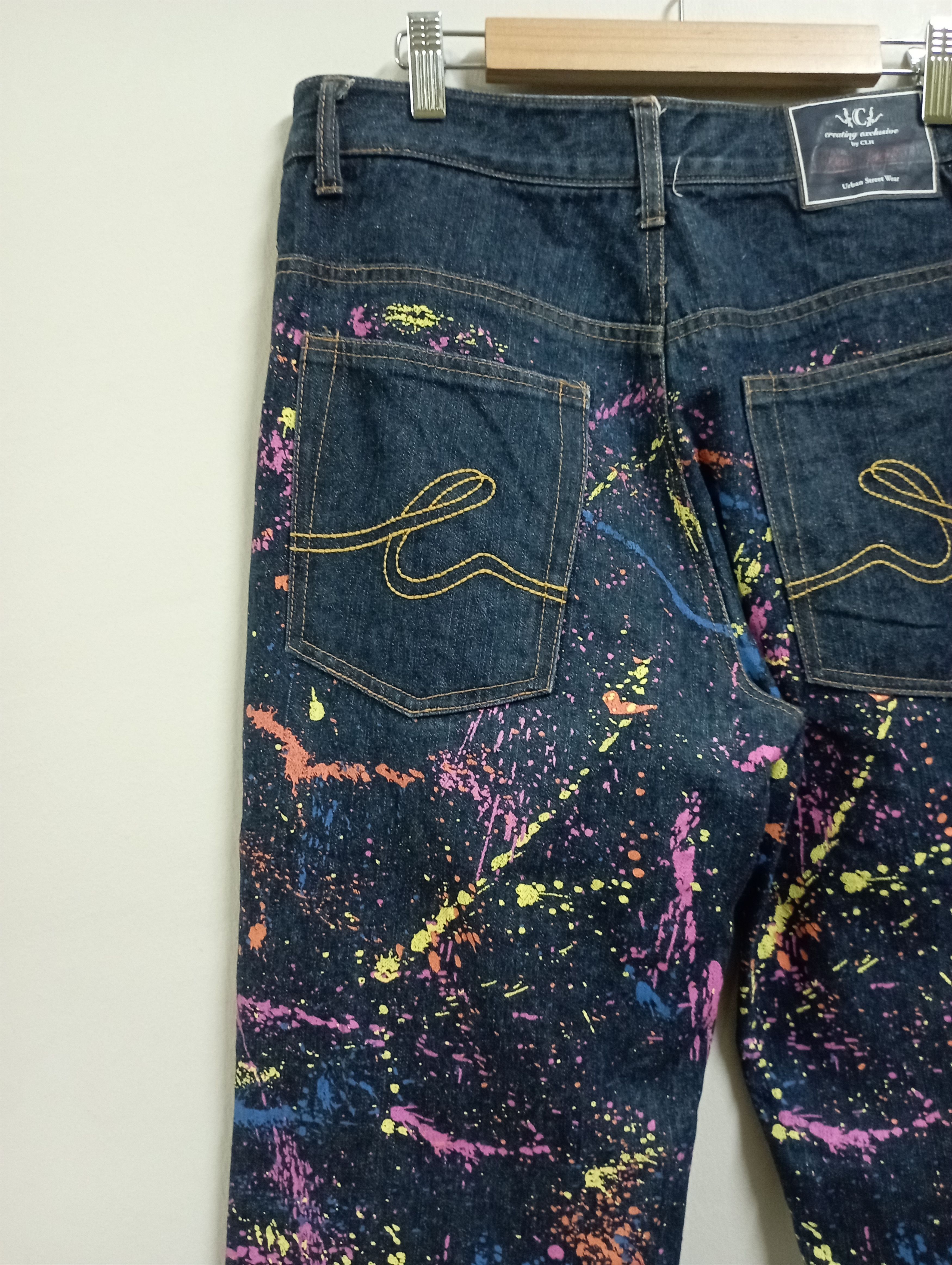 Nicole Club Japanese Brand VCV Like Sterling Ruby Painted Denim Style Size US 32 / EU 48 - 12 Thumbnail