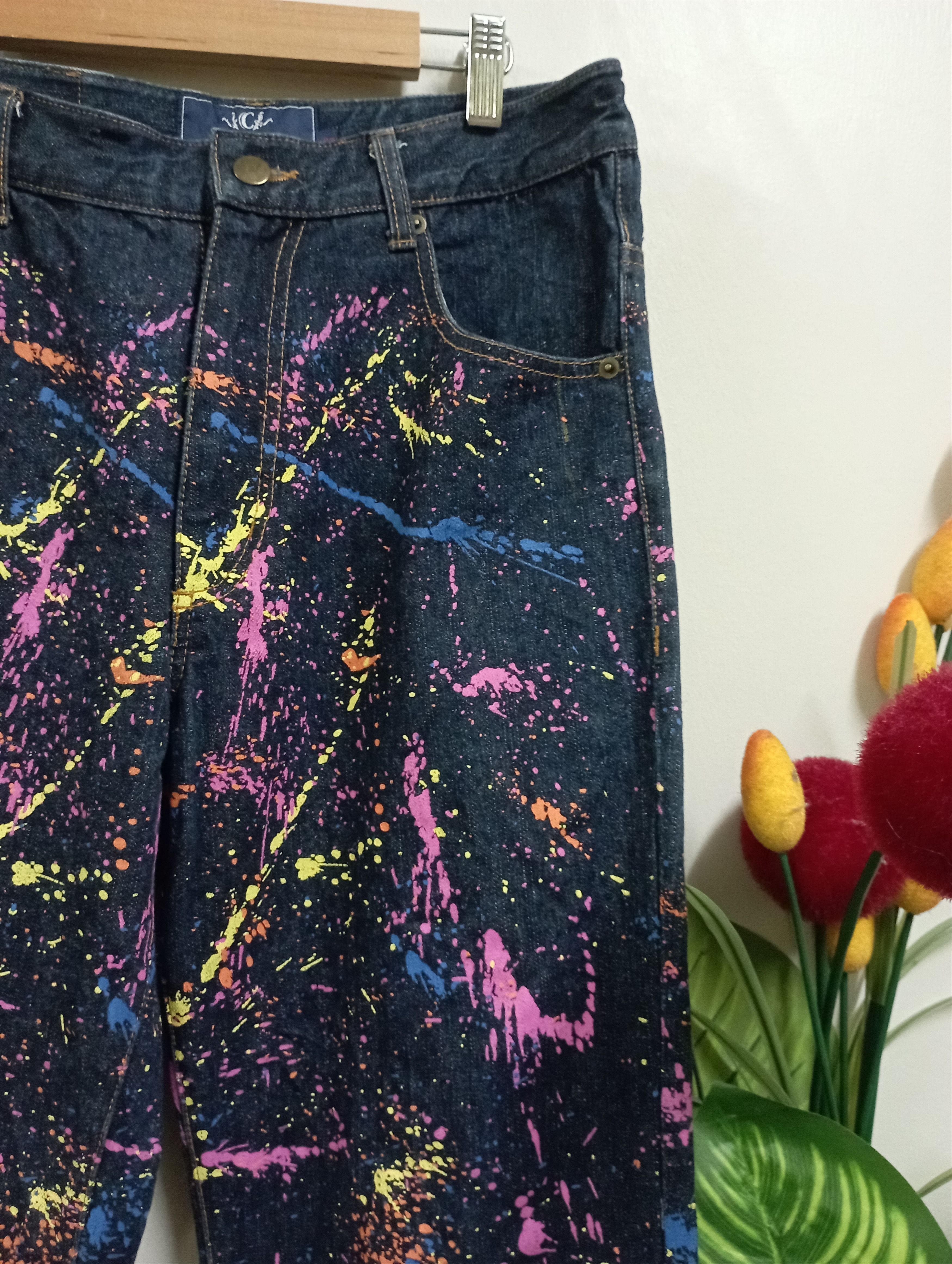 Nicole Club Japanese Brand VCV Like Sterling Ruby Painted Denim Style Size US 32 / EU 48 - 3 Thumbnail