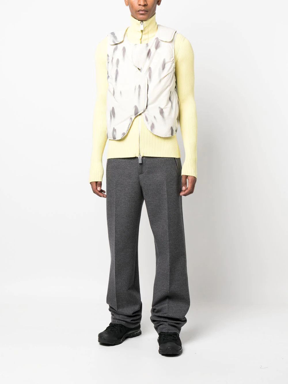 A-COLD-WALL* ACW asymetrical Gilet Bone Blur Puffer Crop tactical modular Size US M / EU 48-50 / 2 - 11 Thumbnail