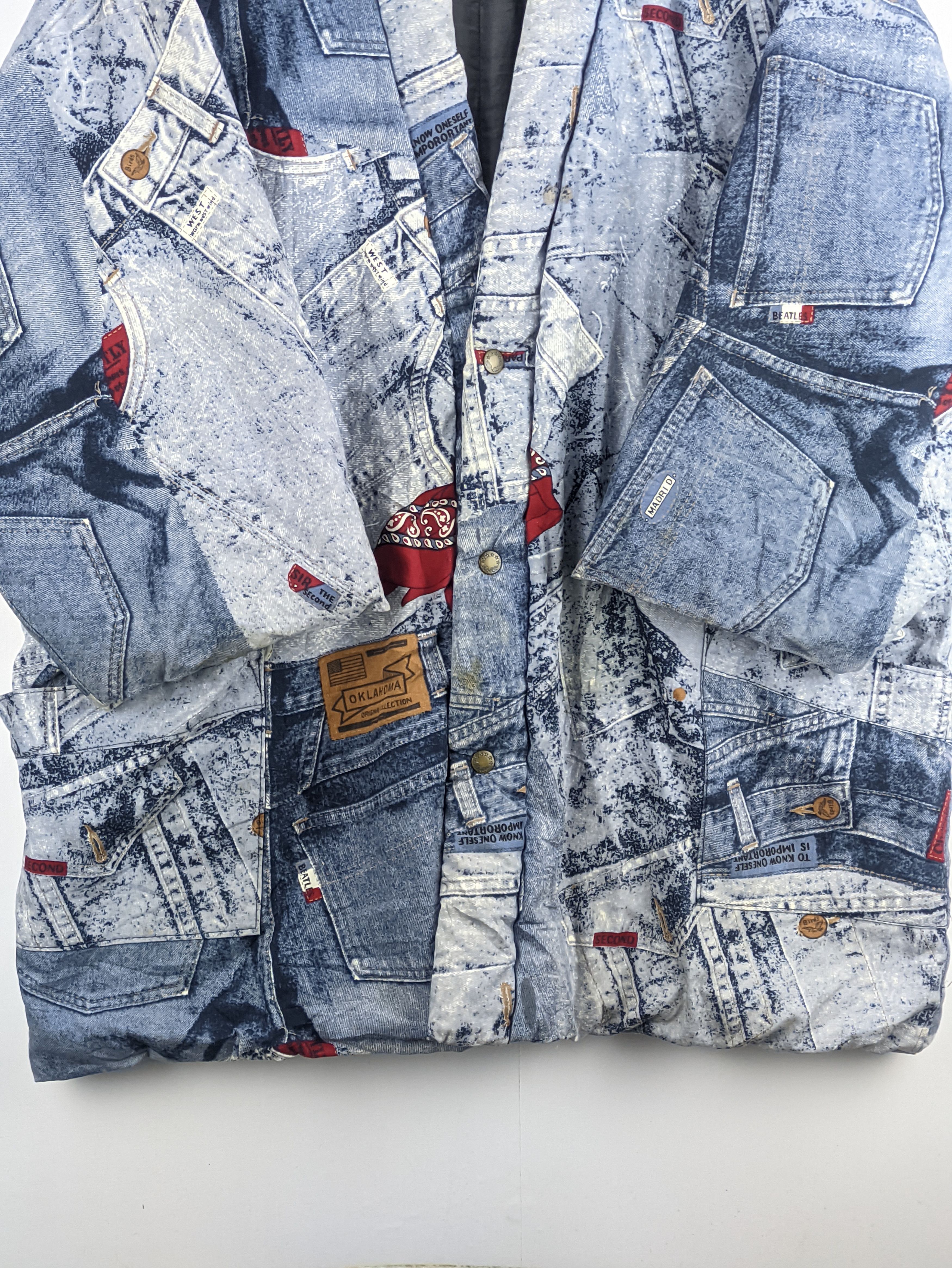 Japanese Brand Steals🔥Vintage Kimono Haori Denim Printed Size US L / EU 52-54 / 3 - 7 Thumbnail