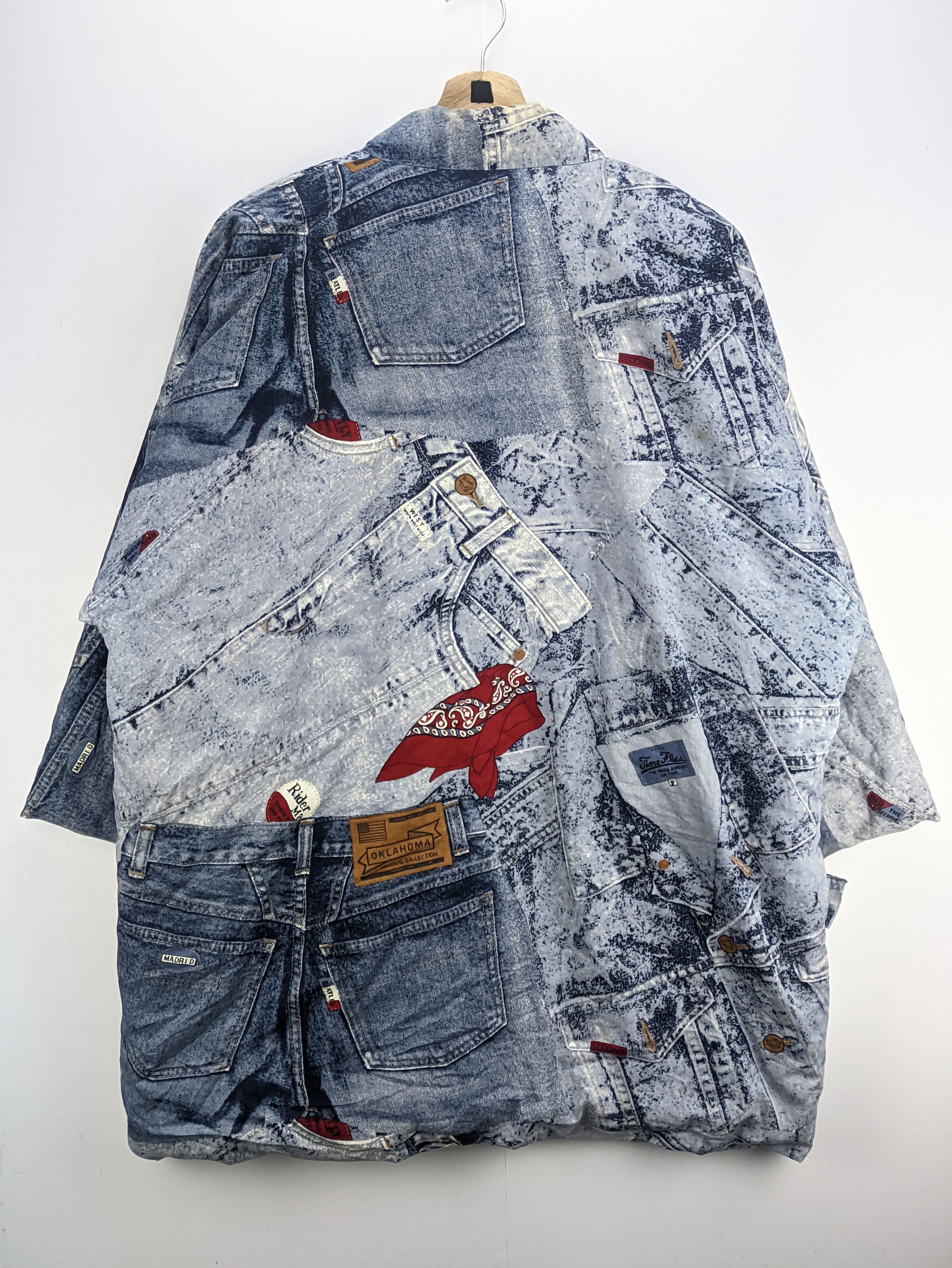 Japanese Brand Steals🔥Vintage Kimono Haori Denim Printed Size US L / EU 52-54 / 3 - 2 Thumbnail
