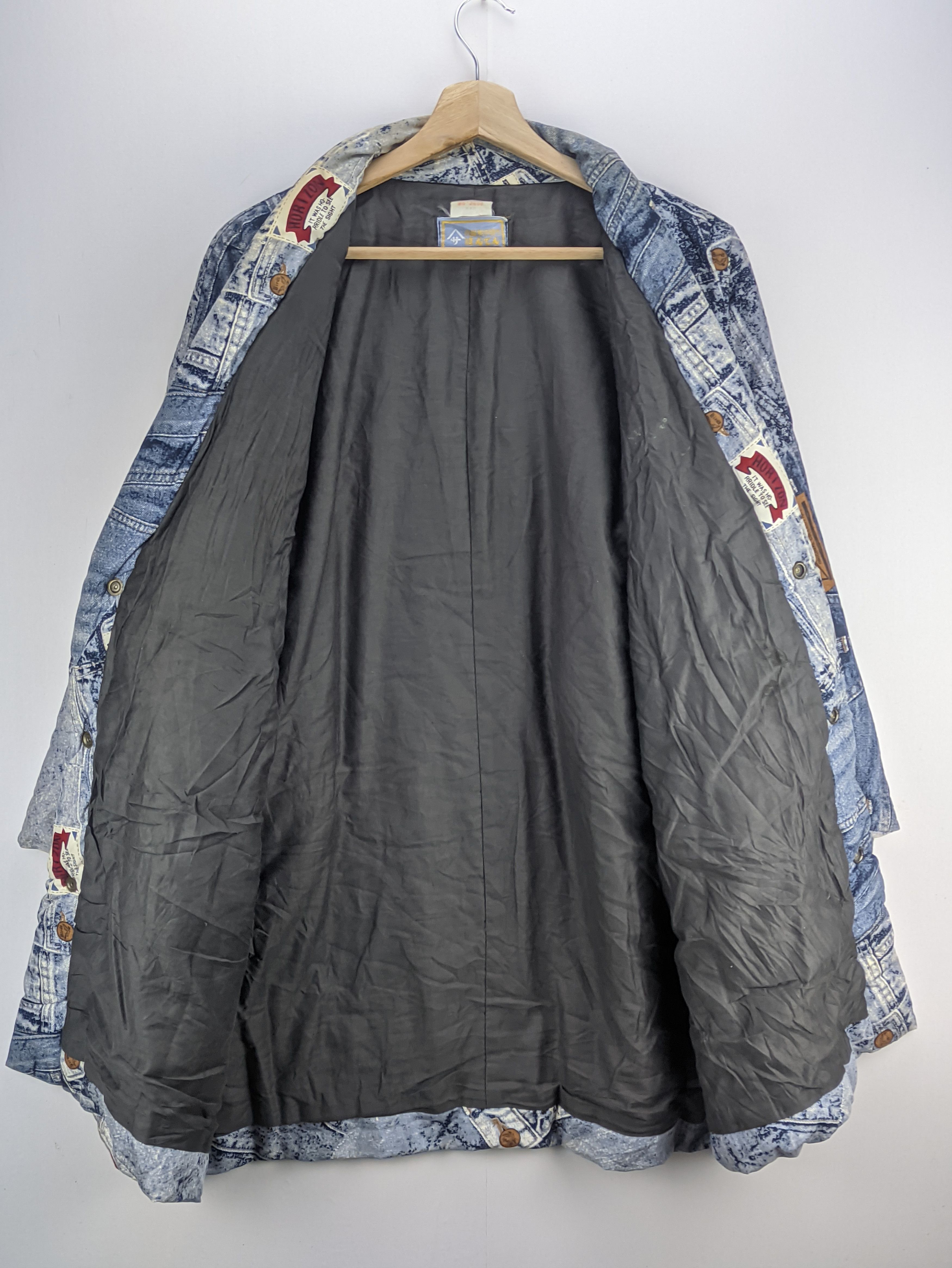 Japanese Brand Steals🔥Vintage Kimono Haori Denim Printed Size US L / EU 52-54 / 3 - 5 Thumbnail