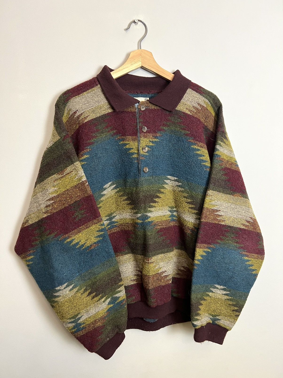Jack & Jones Vintage 90s Italy Abstract Tree Sweater Knit Streetwear Size US M / EU 48-50 / 2 - 1 Thumbnail