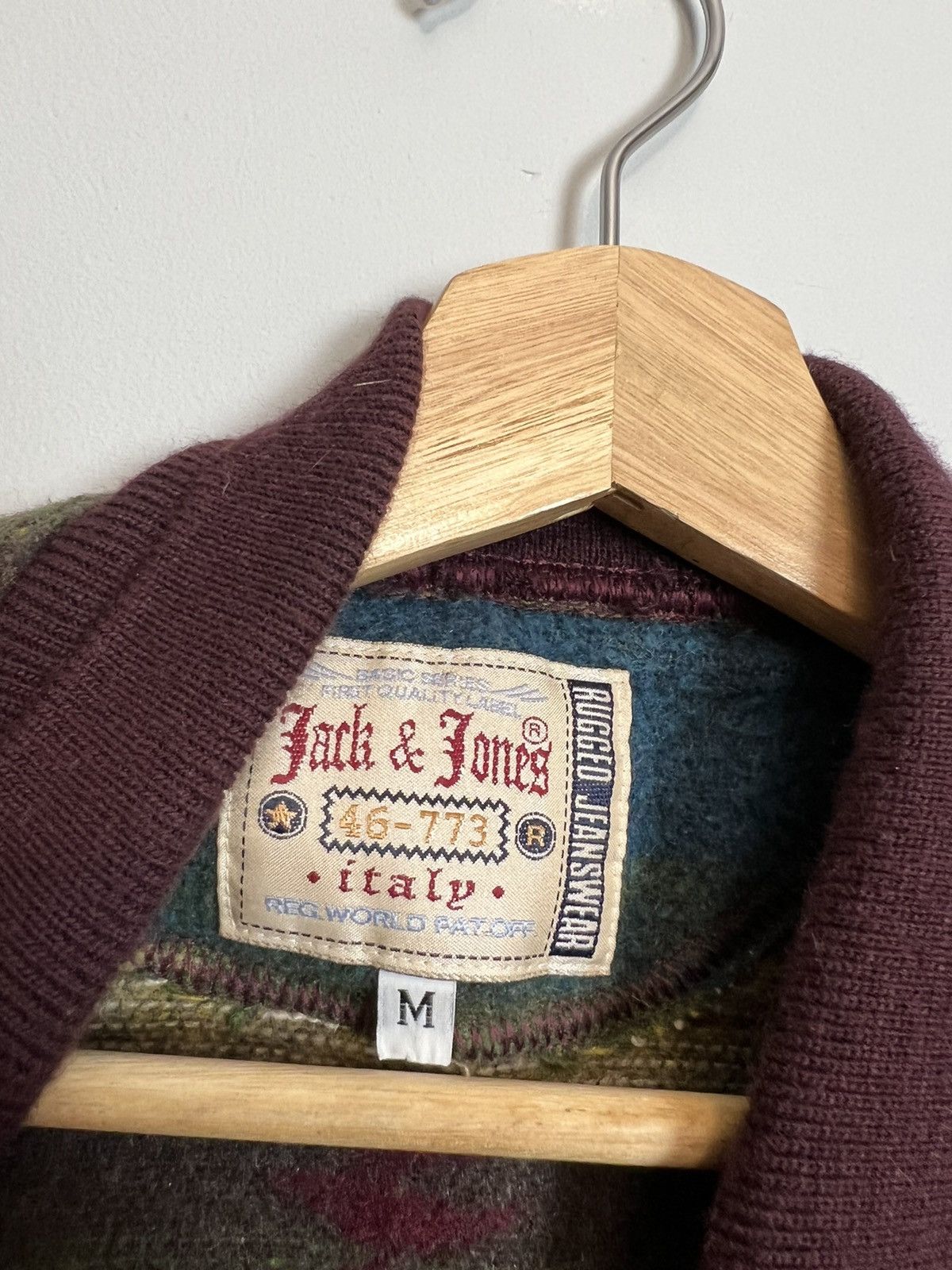 Jack & Jones Vintage 90s Italy Abstract Tree Sweater Knit Streetwear Size US M / EU 48-50 / 2 - 4 Thumbnail