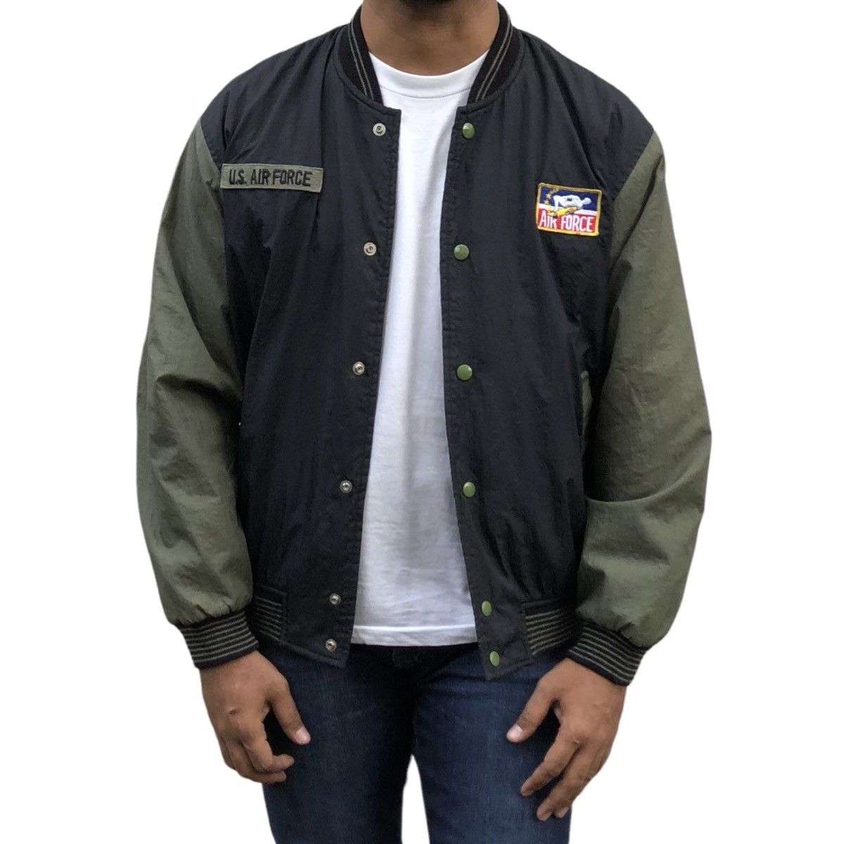 Vintage Vintage 90s US.Air Force Stadium Jacket Size US L / EU 52-54 / 3 - 3 Thumbnail