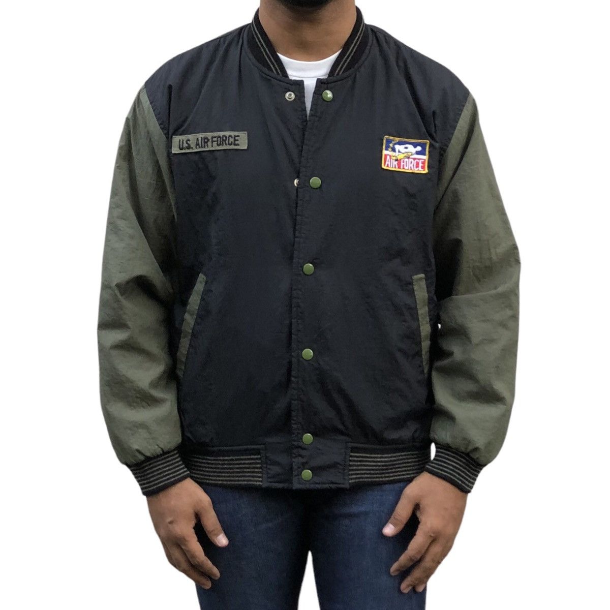 Vintage Vintage 90s US.Air Force Stadium Jacket Size US L / EU 52-54 / 3 - 2 Thumbnail