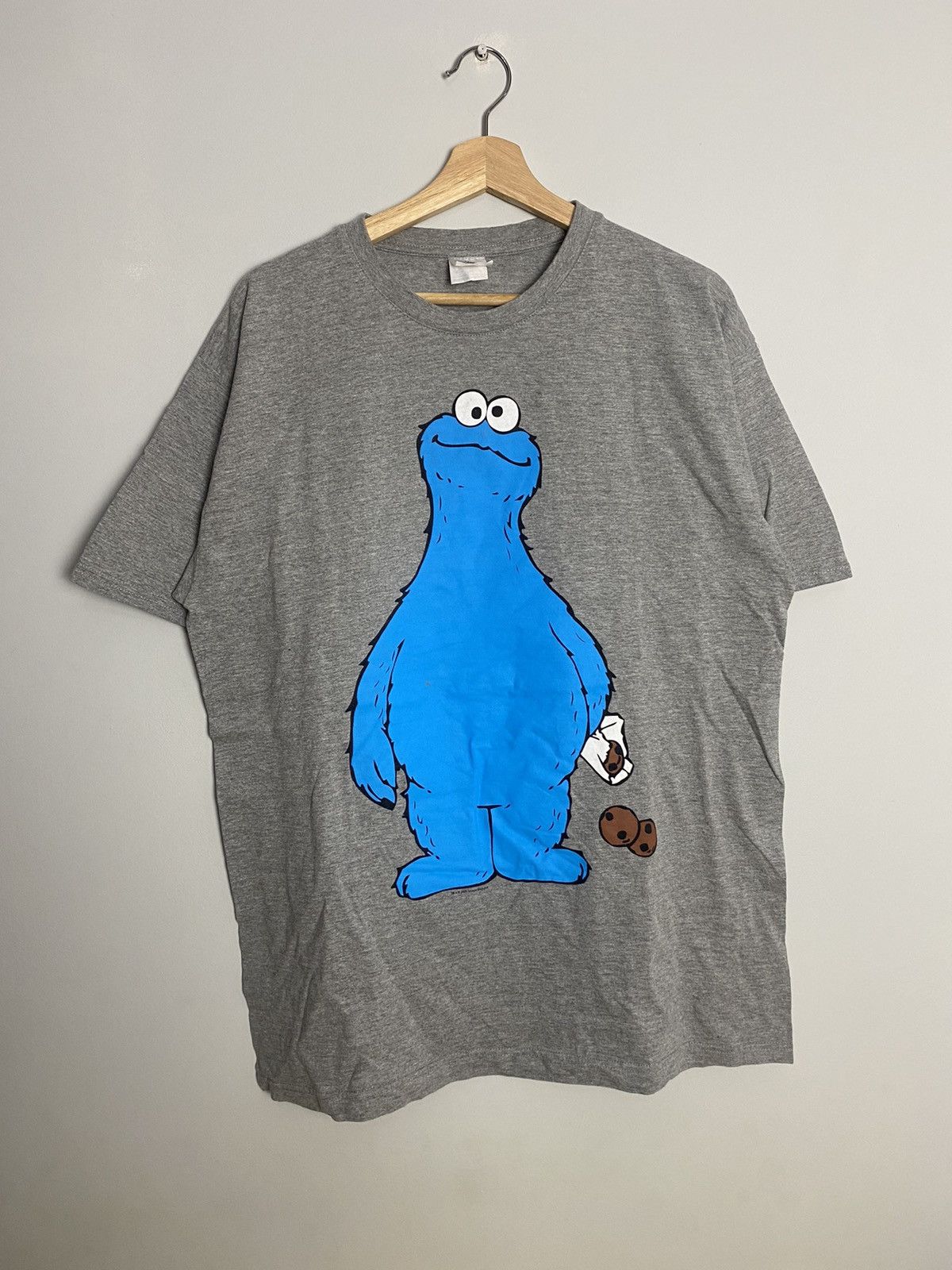 Cartoon Network Vintage 2009 Sesame Street Cookie Monster Cartoon Tshirt Size US XL / EU 56 / 4 - 1 Thumbnail