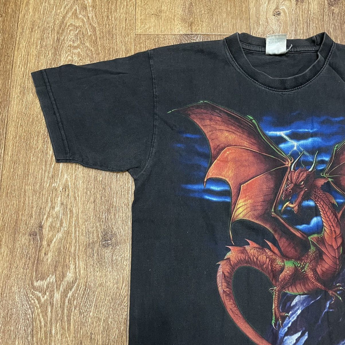 Vintage Vintage 90s Dragon Graphic Tee Sun Faded Streetwear Baggy M Size US M / EU 48-50 / 2 - 3 Thumbnail
