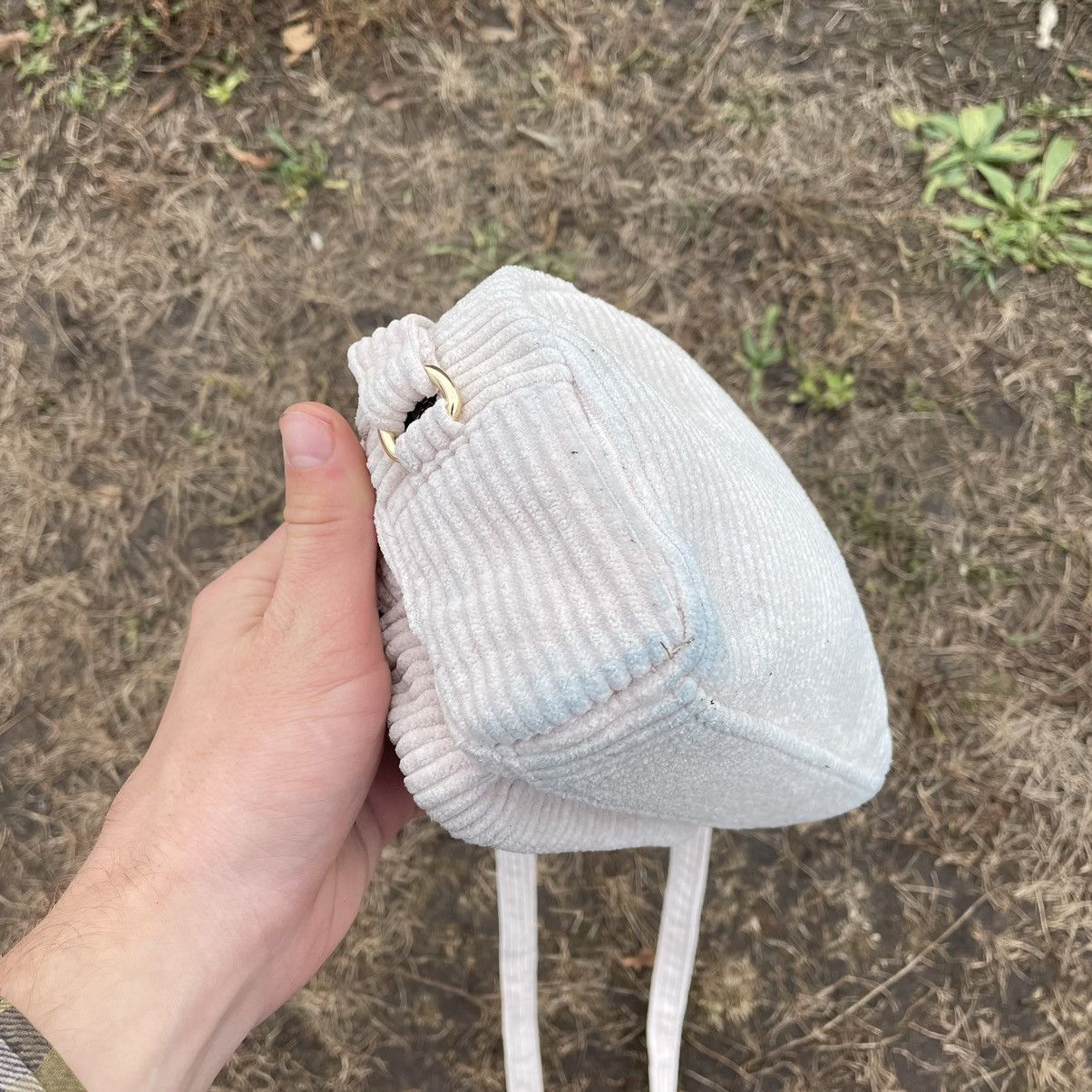 Vintage Y2K Corduroy Bag Crossbody Pockets OS
