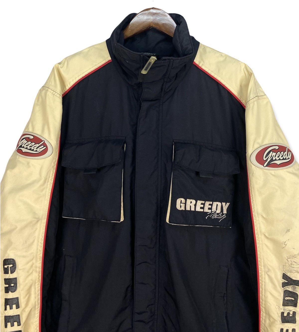 Japanese Brand Vintage Greedy Racing Jacket Size US L / EU 52-54 / 3 - 3 Thumbnail