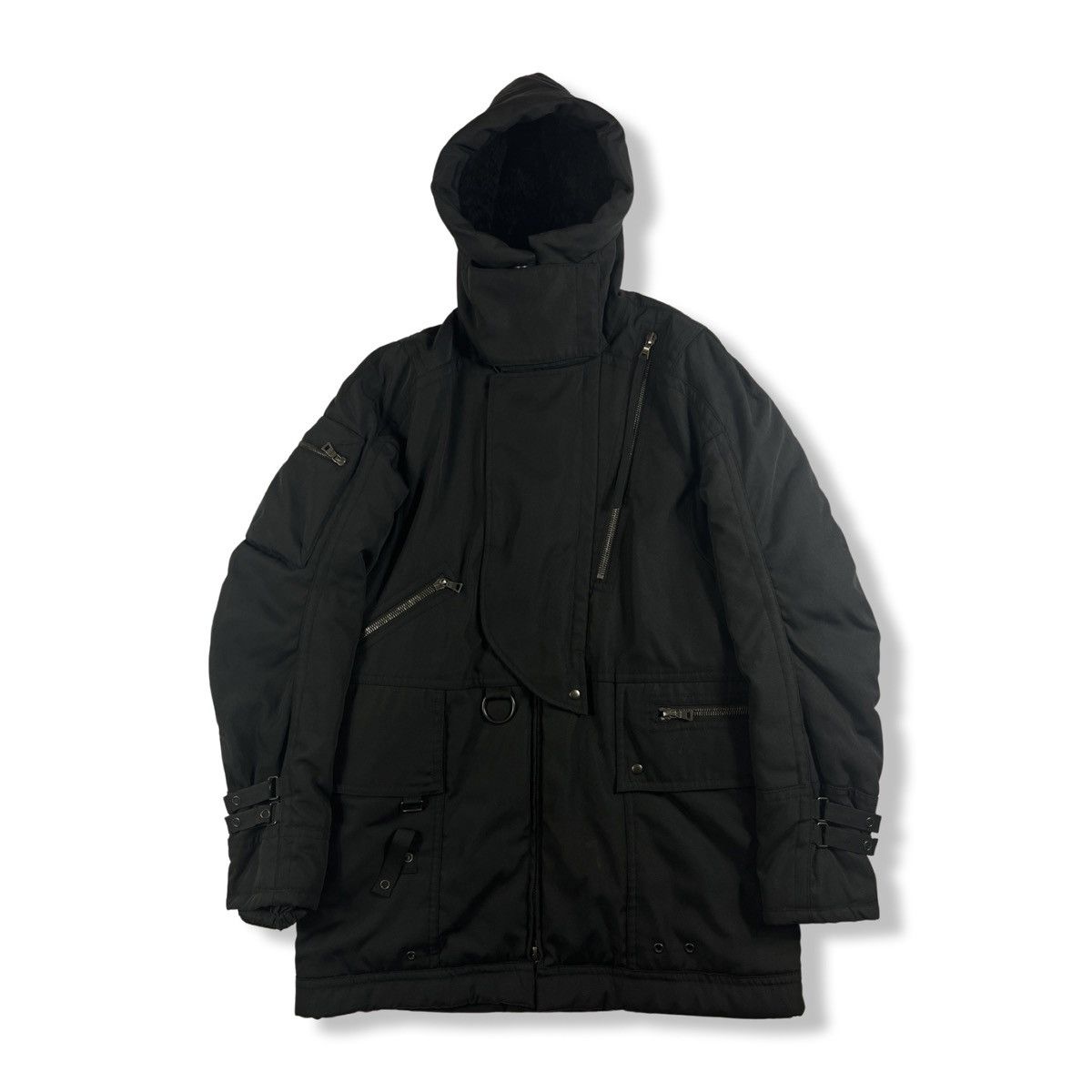 image of Prada Vintage Heavy Coat in Black, Men's (Size Medium)