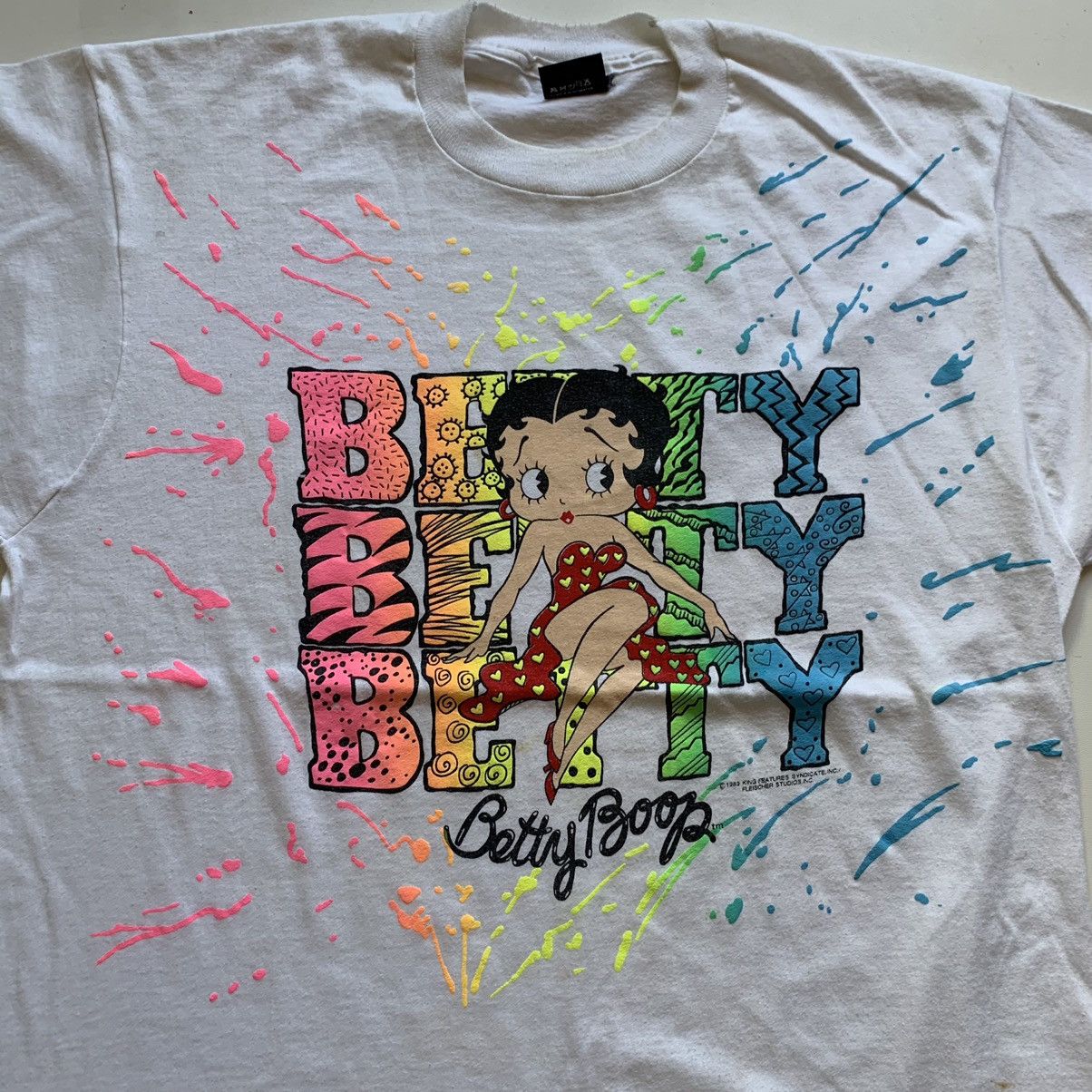Vintage Vintage 1989 Betty Boop Cartoon Graphic T Shirt Large Rare Size US L / EU 52-54 / 3 - 2 Thumbnail