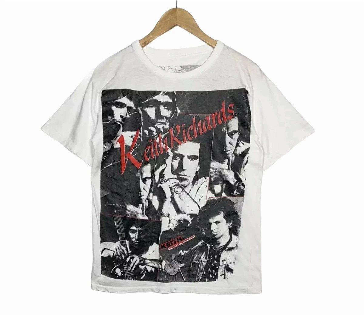 Vintage Vintage Keith Richard The Rolling Stones T-Shirt bandtees Size US M / EU 48-50 / 2 - 2 Thumbnail