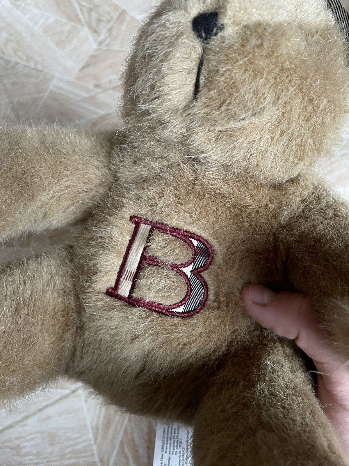 Burberry × Vintage Rare Archive Vintage Burberry Teddy Bear Nova Check Wool Toy Size ONE SIZE - 2 Thumbnail