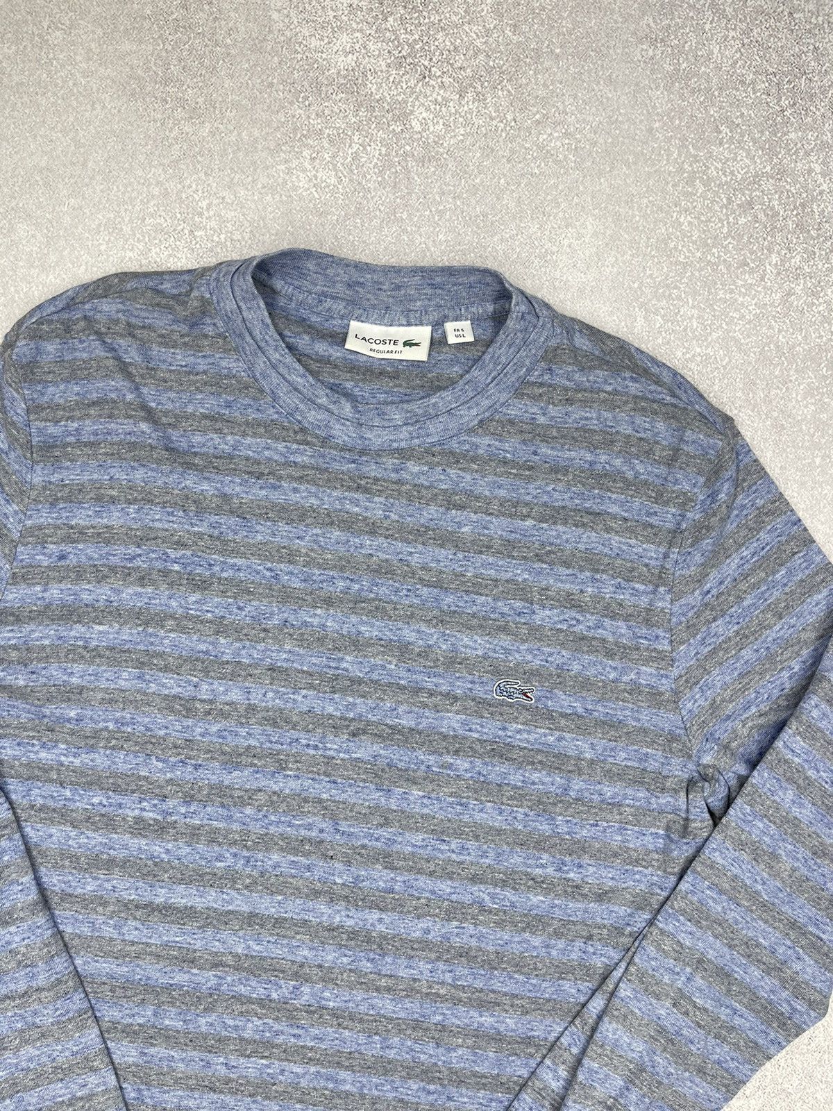 Lacoste Mens Lacoste Longsleeve Striped Blue Y2K Size L Size US L / EU 52-54 / 3 - 3 Thumbnail