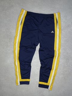 Adidas Track Pants Vintage Y2K Sports Joggers, Navy, Mens Medium
