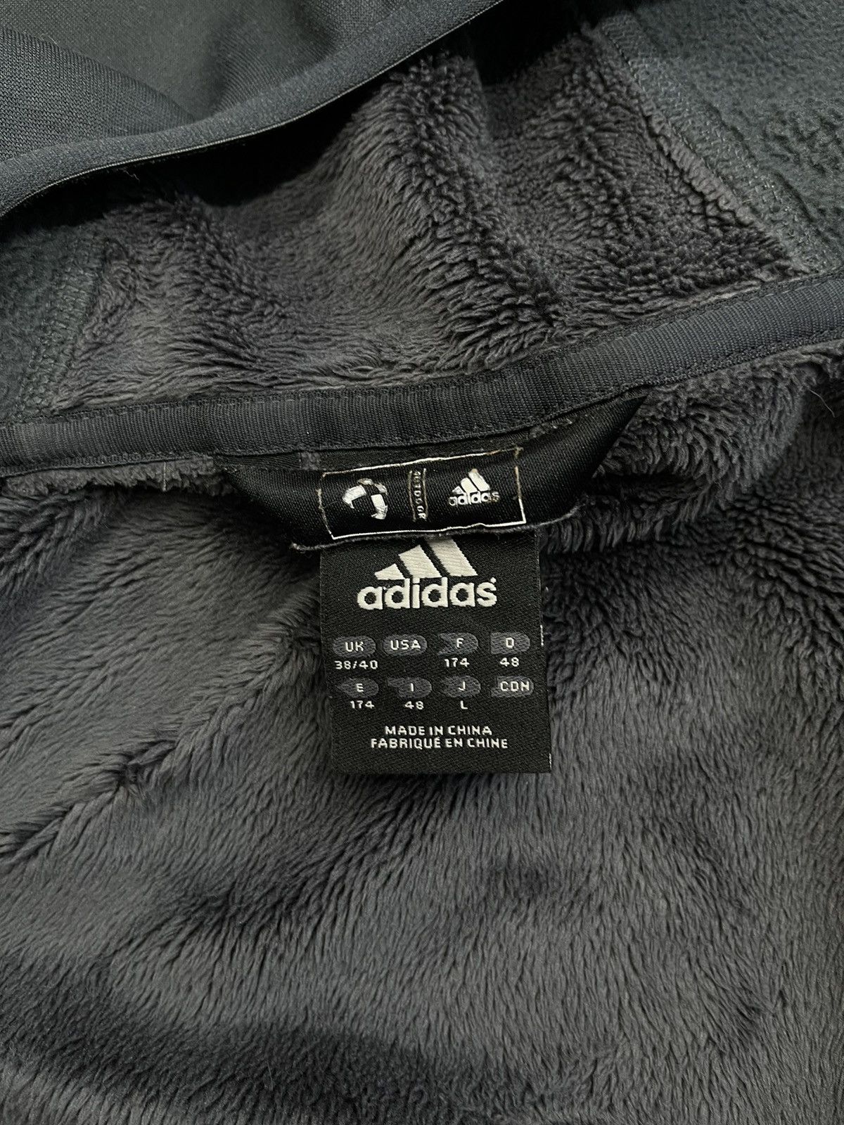 Adidas Vintage Adidas Ninja Fleece Zip Hoodie Grey Outdoor Y2K Size US M / EU 48-50 / 2 - 9 Thumbnail