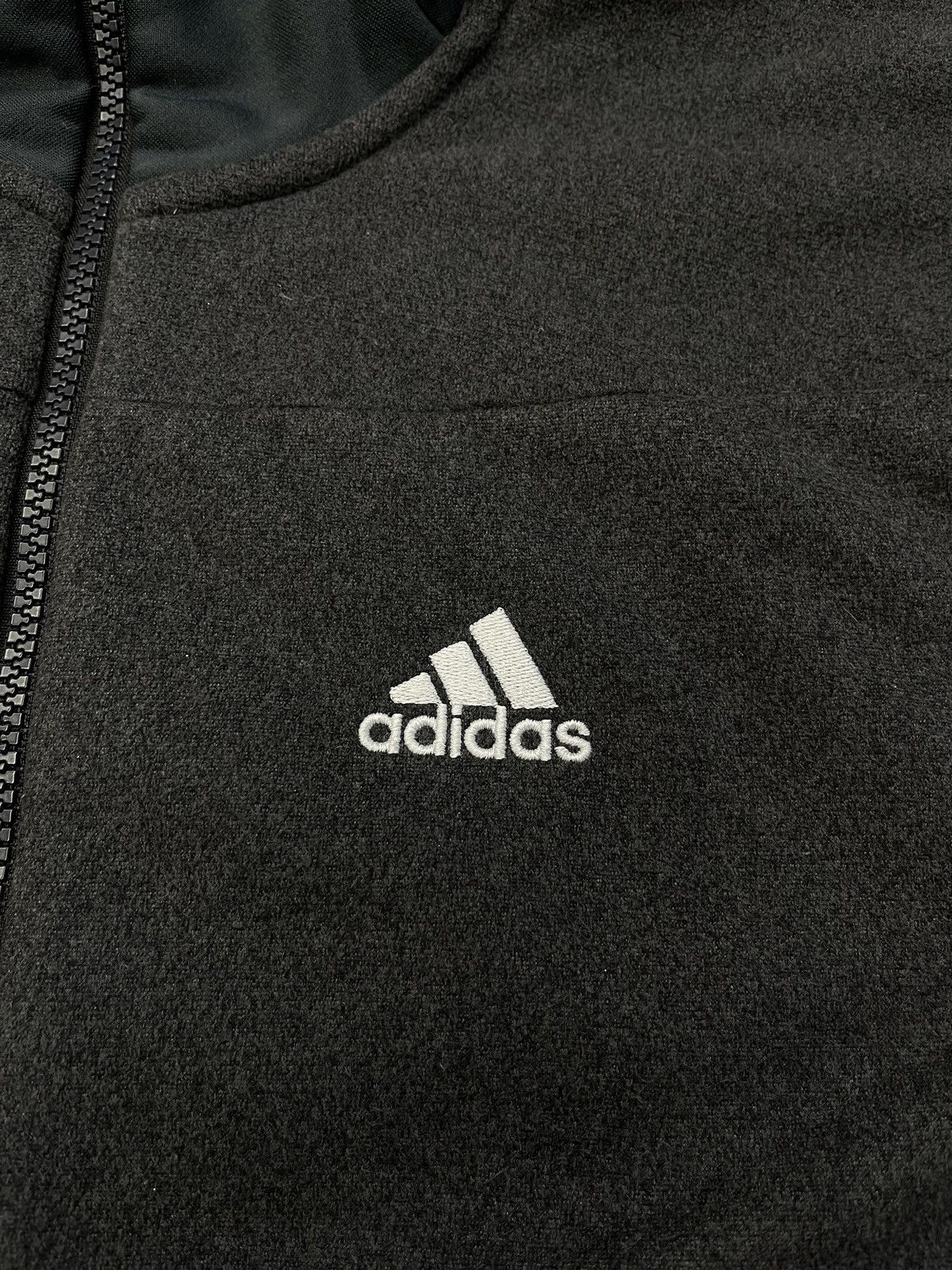 Adidas Vintage Adidas Ninja Fleece Zip Hoodie Grey Outdoor Y2K Size US M / EU 48-50 / 2 - 6 Thumbnail