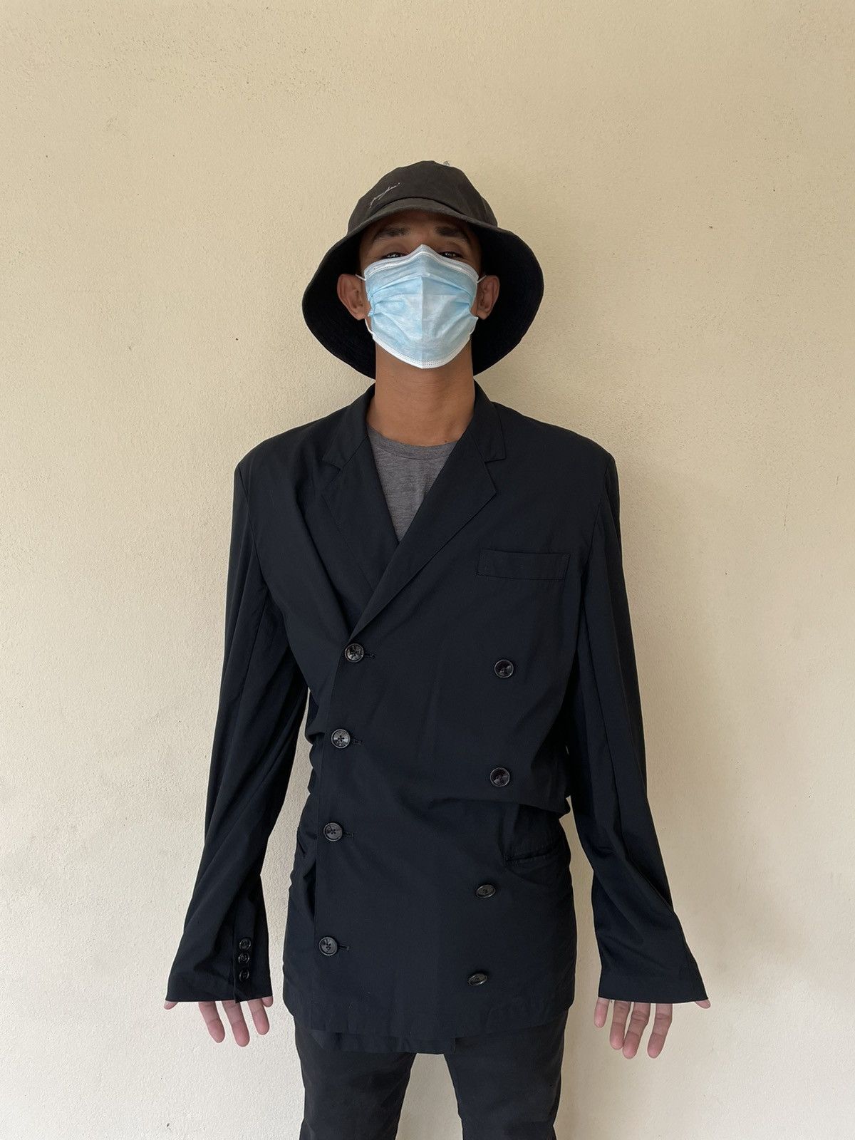 Yohji Yamamoto ASYMMETRICAL YOHJI YAMAMOTO POUR HOMME ( YYPH ) JACKET Size US M / EU 48-50 / 2 - 10 Thumbnail