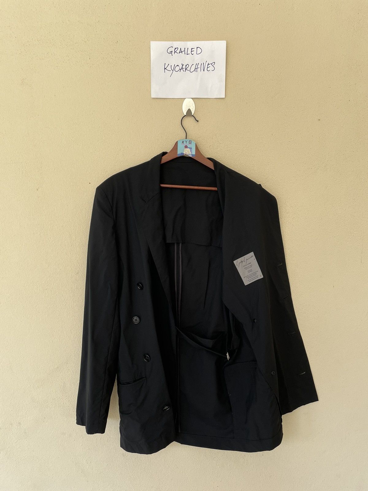 Yohji Yamamoto ASYMMETRICAL YOHJI YAMAMOTO POUR HOMME ( YYPH ) JACKET Size US M / EU 48-50 / 2 - 8 Thumbnail
