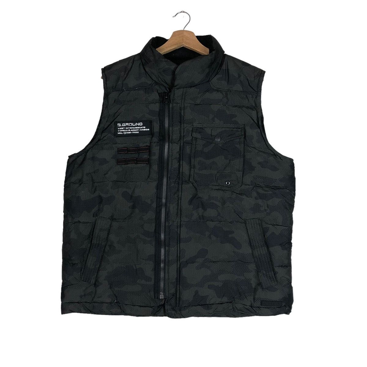 image of G.ground Camouflage Multipocket Tactical Cargo Vest, Men's (Size XL)