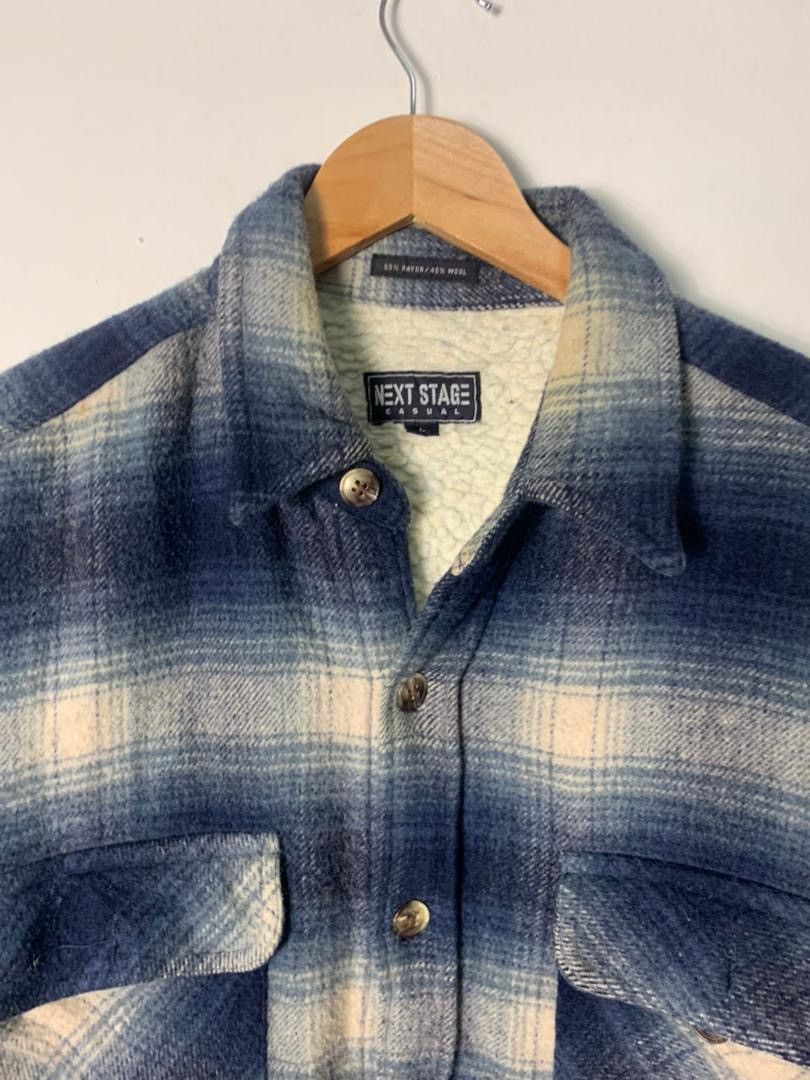 Flannel × Japanese Brand × Vintage Vintage Next Stage Wool Flannel Sherpa Lining Grunge Size US L / EU 52-54 / 3 - 5 Thumbnail
