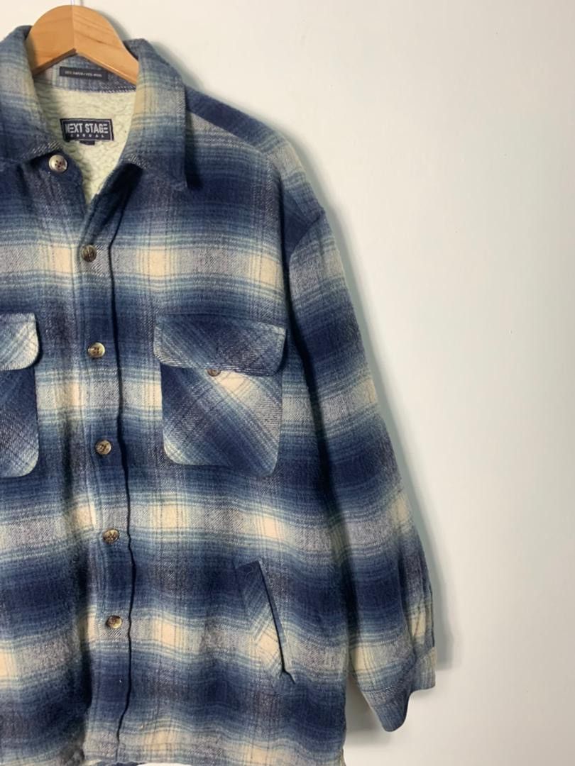 Flannel × Japanese Brand × Vintage Vintage Next Stage Wool Flannel Sherpa Lining Grunge Size US L / EU 52-54 / 3 - 3 Thumbnail